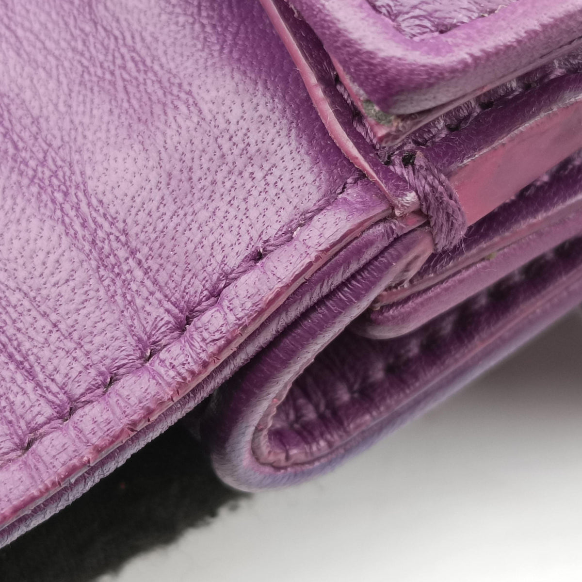 Pre-owned Bottega Veneta Intrecciato Olimpia Purple lambskin  shoulderbag | stylenewstar