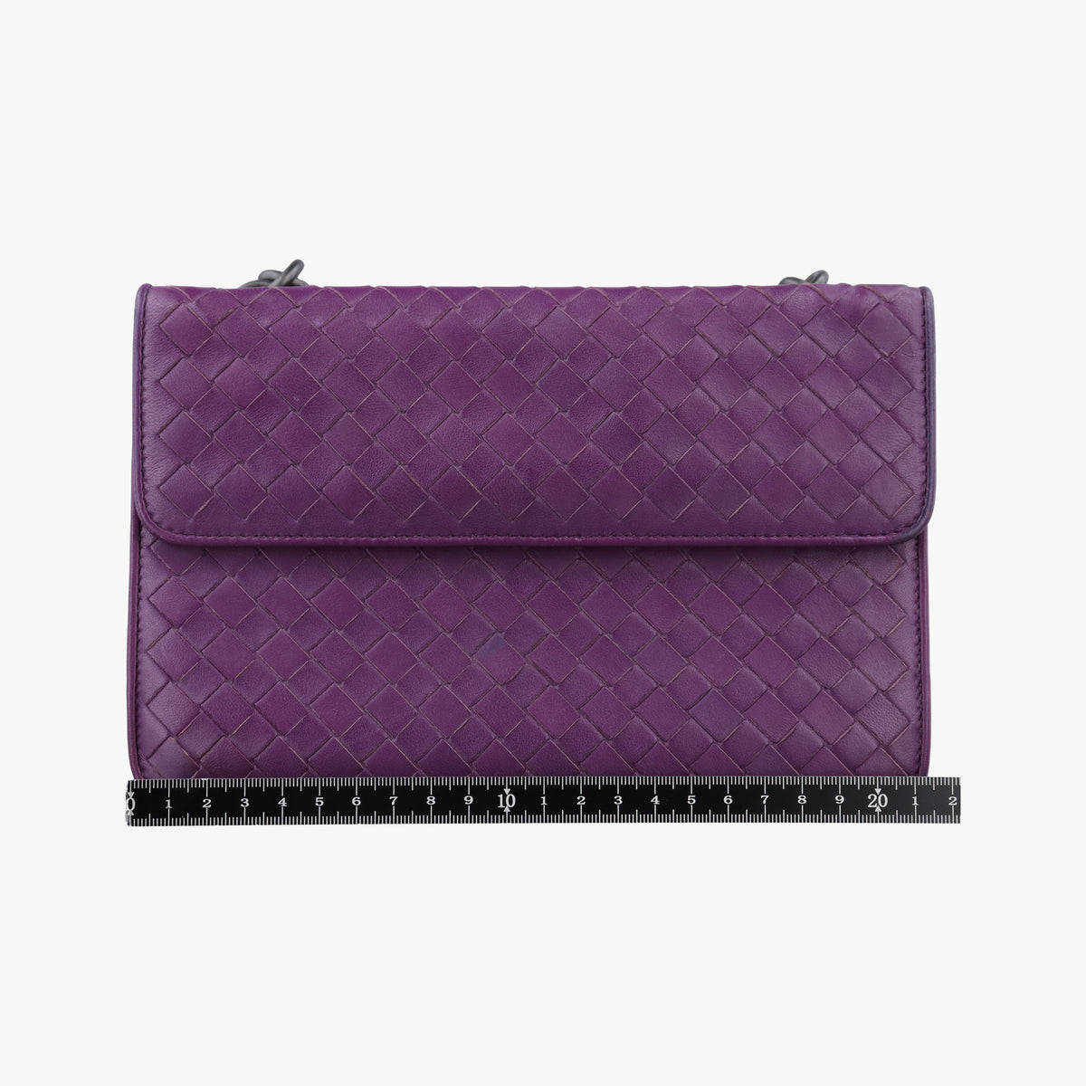 Pre-owned Bottega Veneta Intrecciato Olimpia Purple lambskin  shoulderbag | stylenewstar