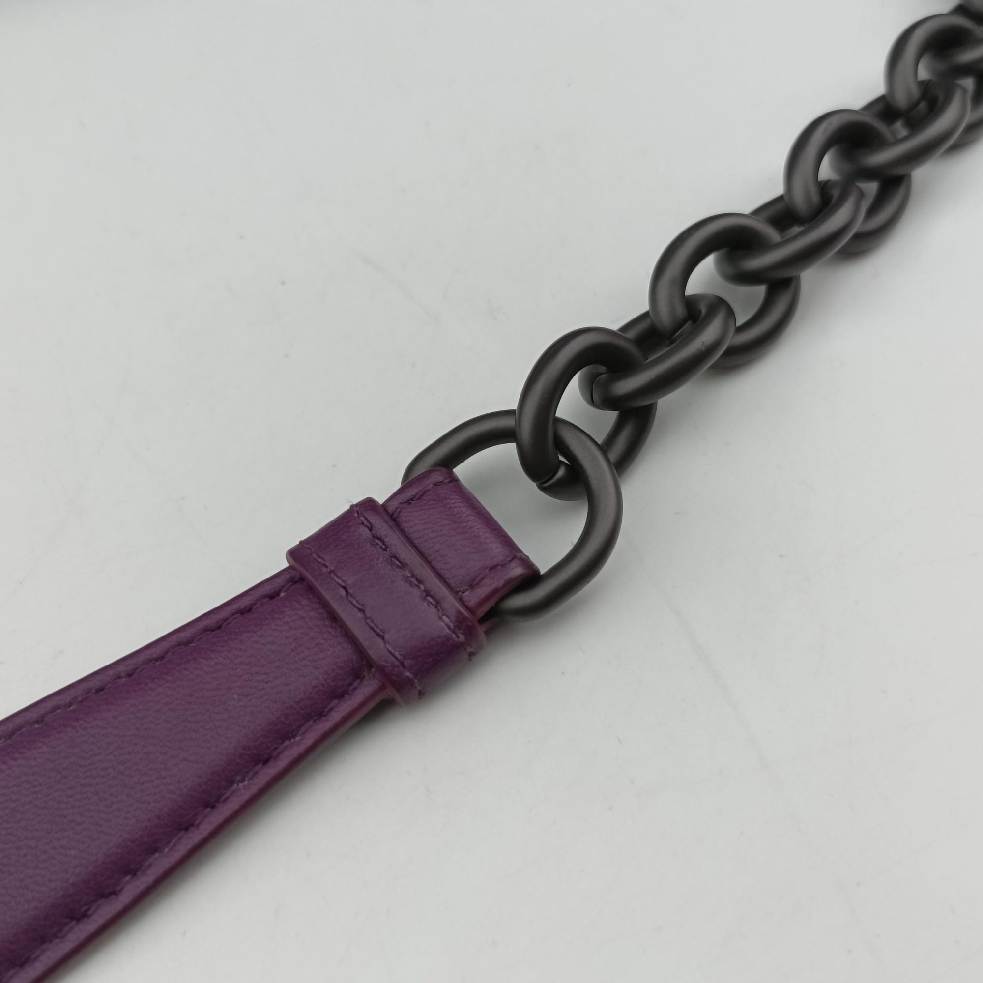 Pre-owned Bottega Veneta Intrecciato Olimpia Purple lambskin  shoulderbag | stylenewstar