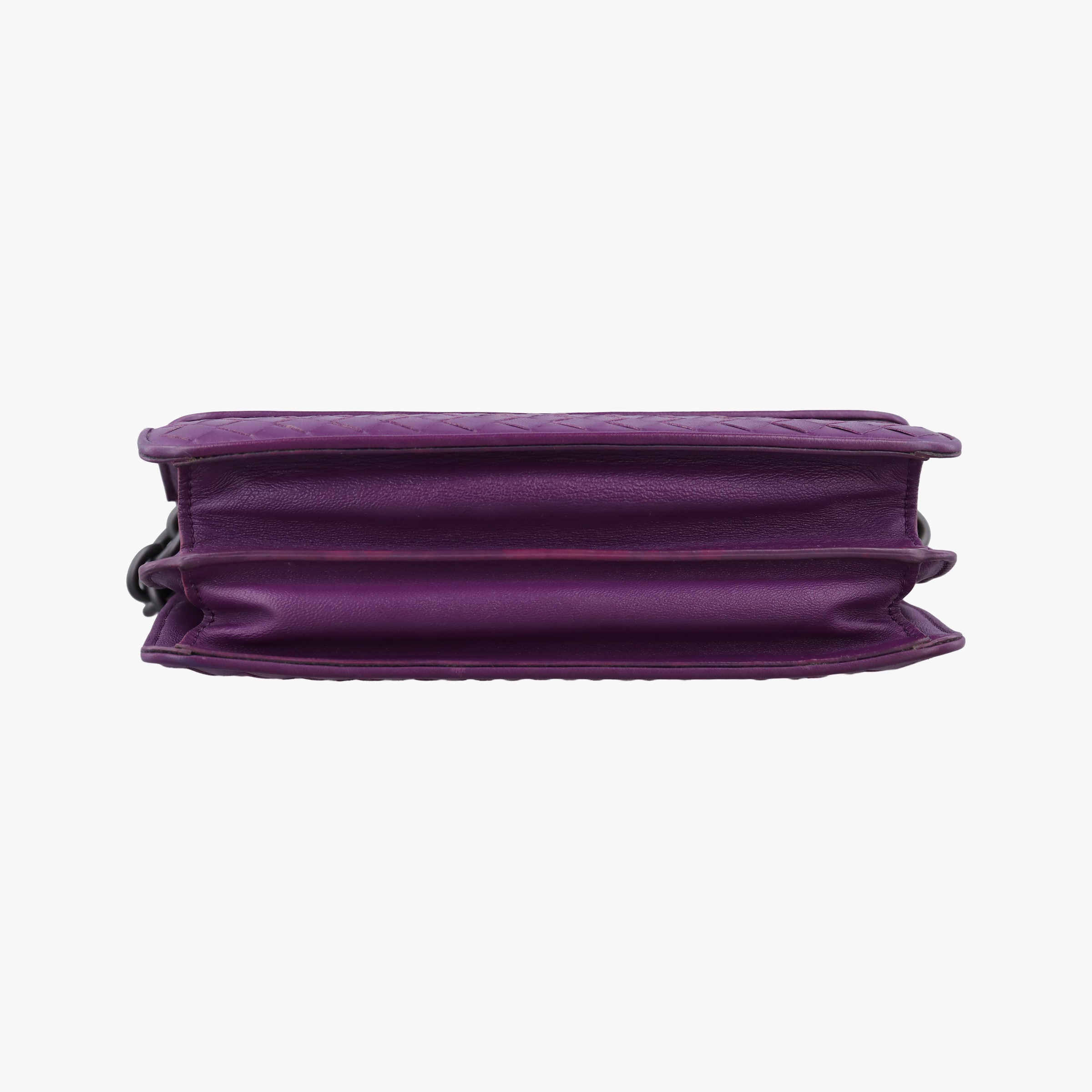 Pre-owned Bottega Veneta Intrecciato Olimpia Purple lambskin  shoulderbag | stylenewstar