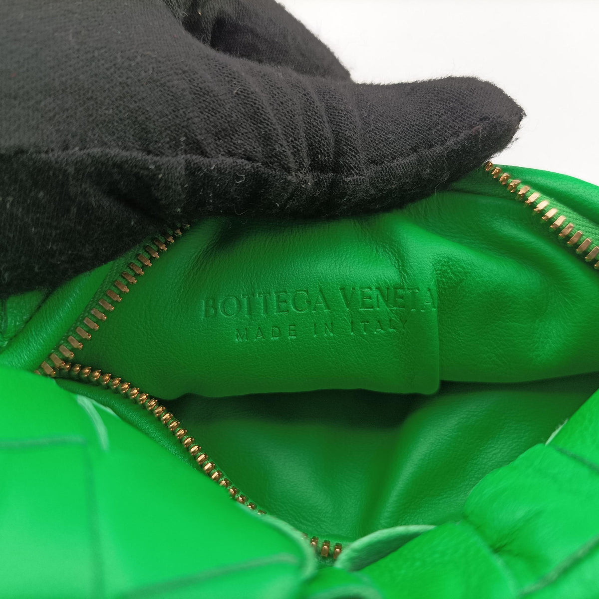 Pre-owned Bottega Veneta The Jodie Green lambskin  handbag | stylenewstar
