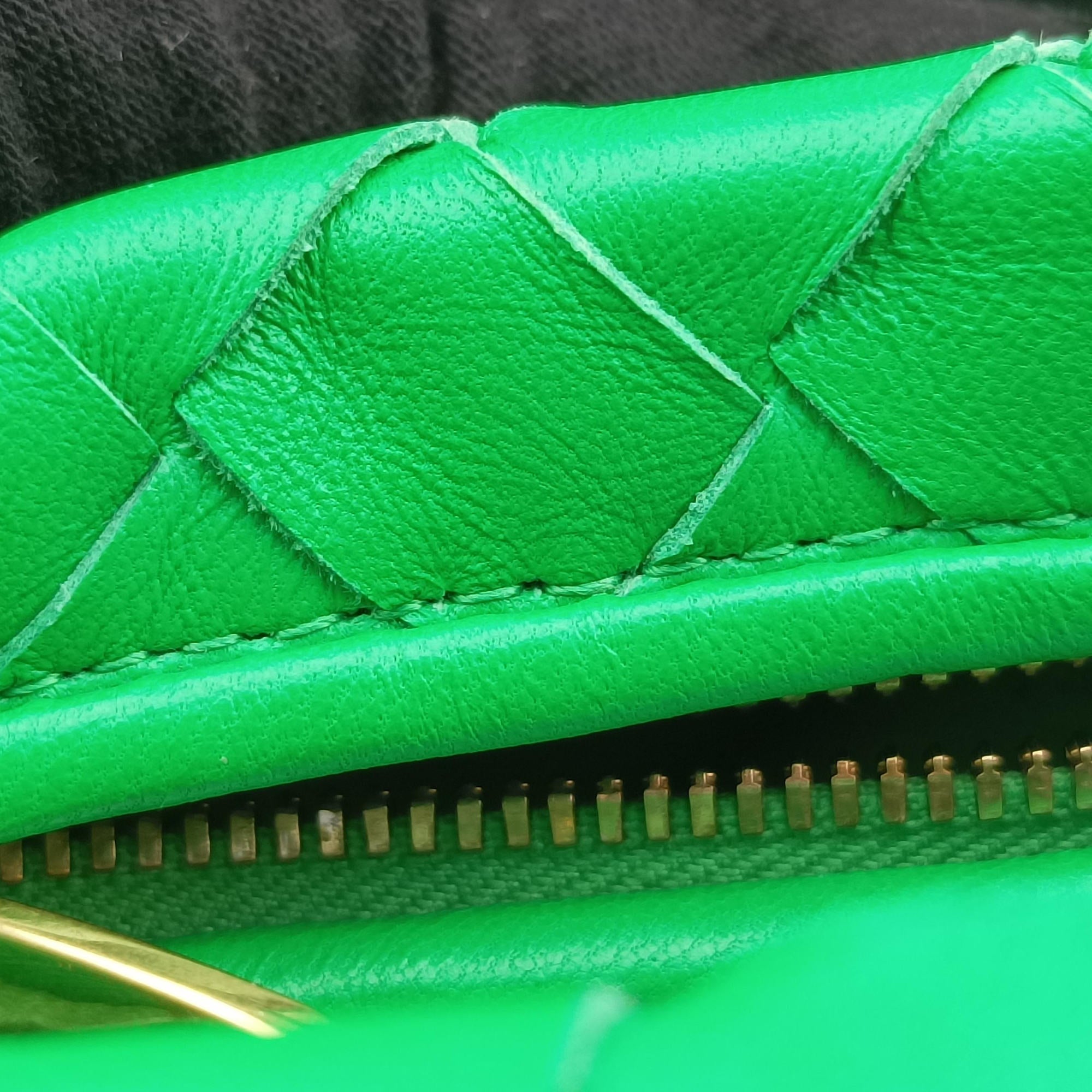 Pre-owned Bottega Veneta The Jodie Green lambskin  handbag | stylenewstar