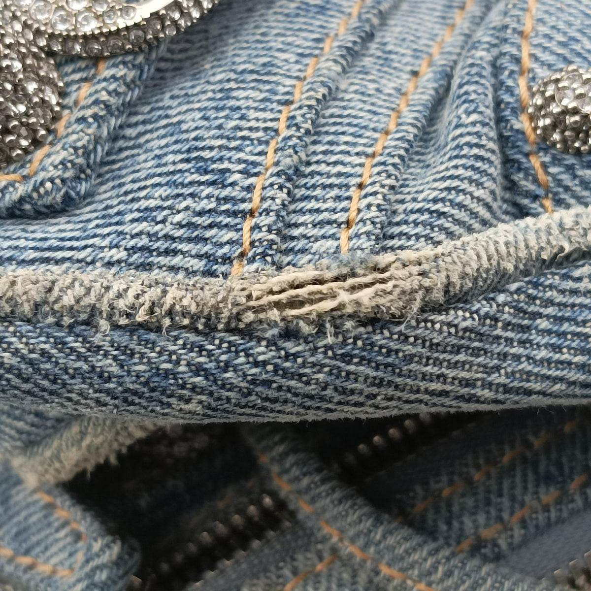 Pre-owned Balenciaga Le Cagole Blue denim  shoulderbag | stylenewstar