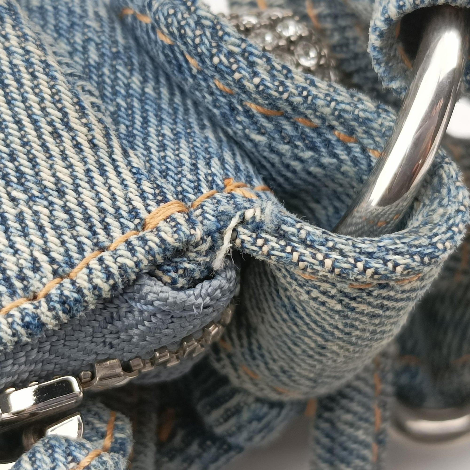 Pre-owned Balenciaga Le Cagole Blue denim  shoulderbag | stylenewstar
