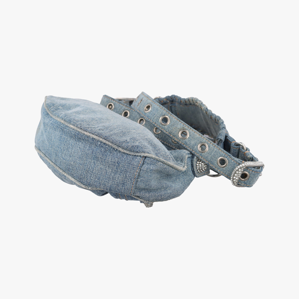 Pre-owned Balenciaga Le Cagole Blue denim  shoulderbag | stylenewstar