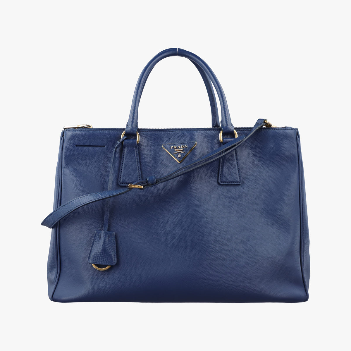 Pre-owned Prada Galleria Blue SAFFIANO Leather BN2274 shoulderbag | stylenewstar