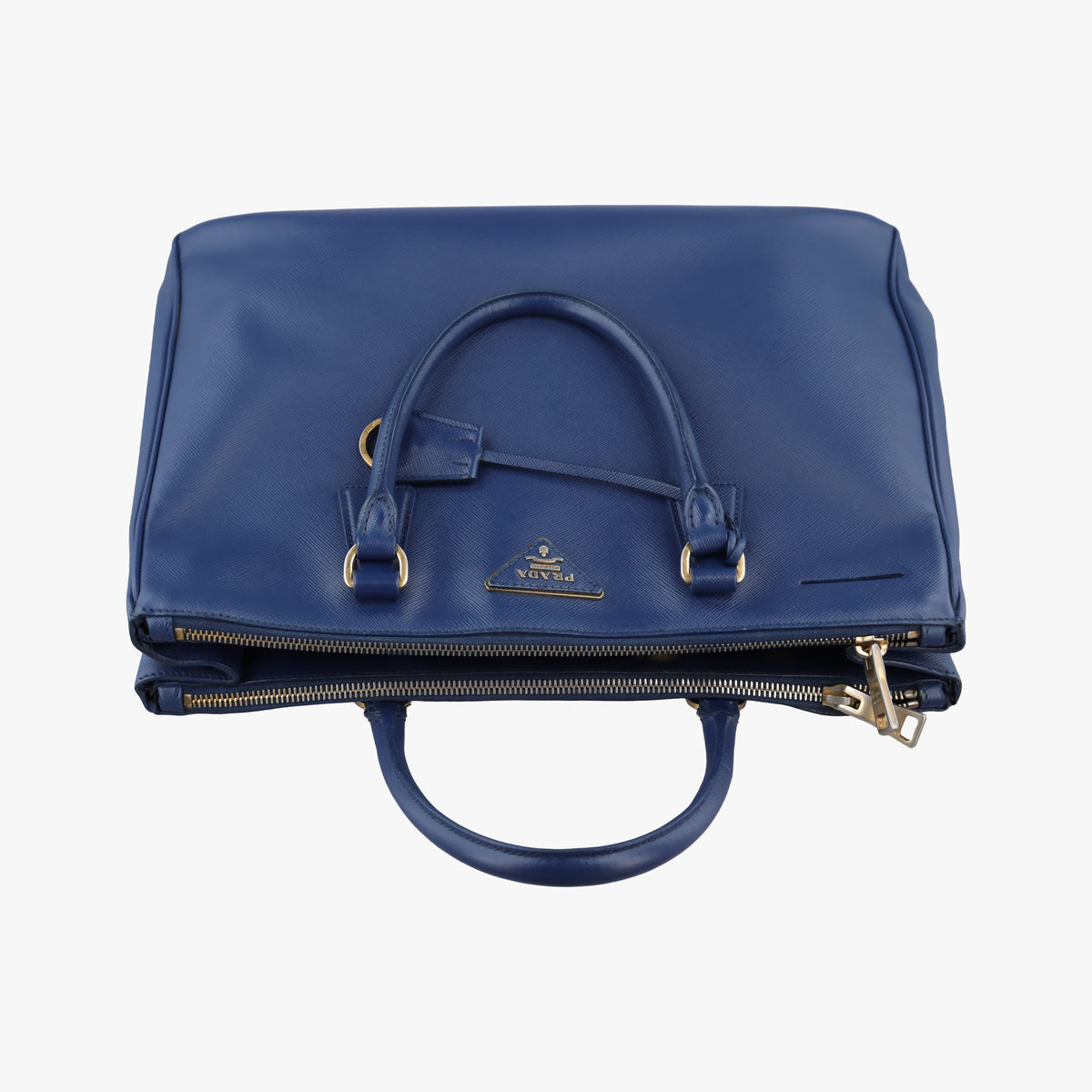 Pre-owned Prada Galleria Blue SAFFIANO Leather BN2274 shoulderbag | stylenewstar