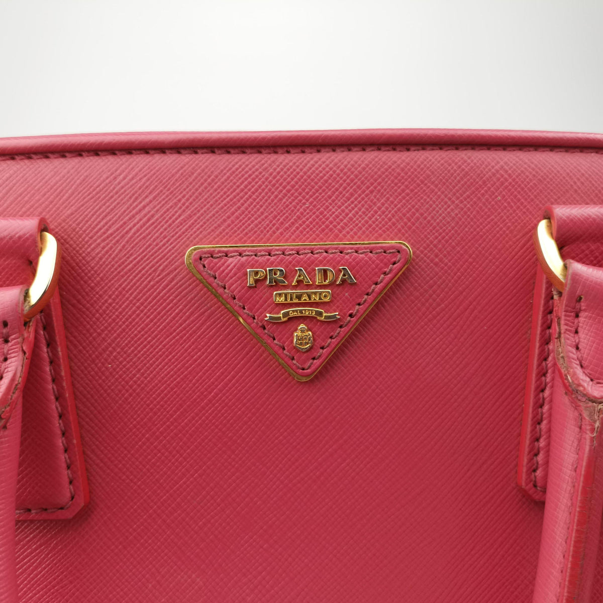 Pre-owned Prada Promenade Pink SAFFIANO Leather BN2558 handbag | stylenewstar