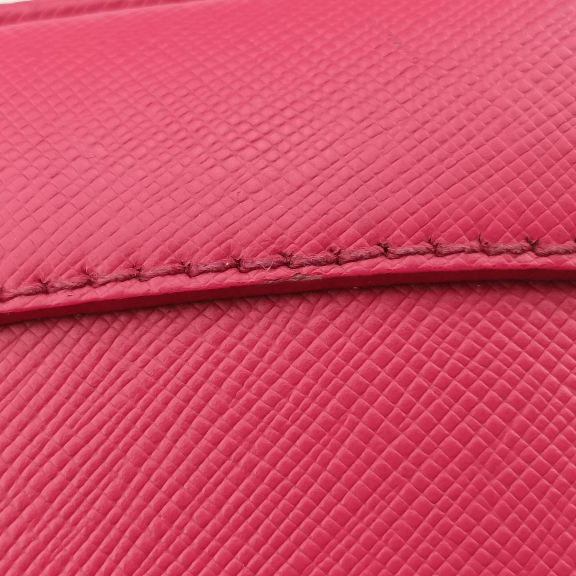 Pre-owned Prada Promenade Pink SAFFIANO Leather BN2558 handbag | stylenewstar