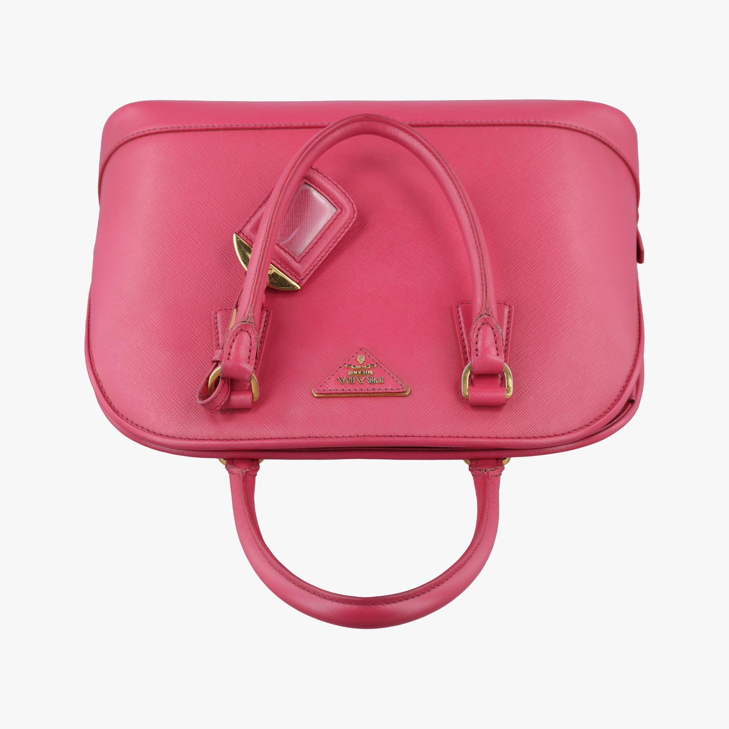 Pre-owned Prada Promenade Pink SAFFIANO Leather BN2558 handbag | stylenewstar