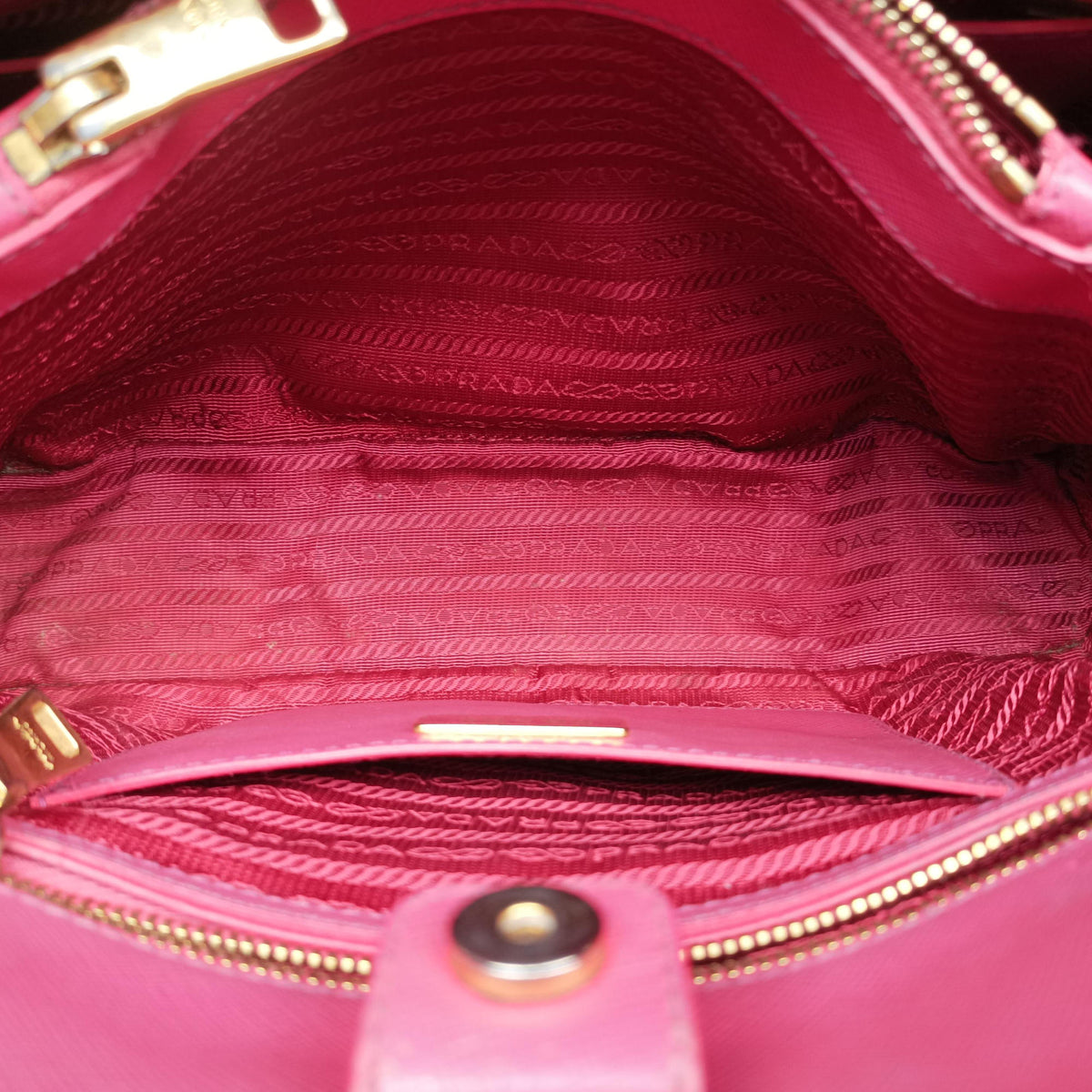 Pre-owned Prada Promenade Pink SAFFIANO Leather BN2558 handbag | stylenewstar