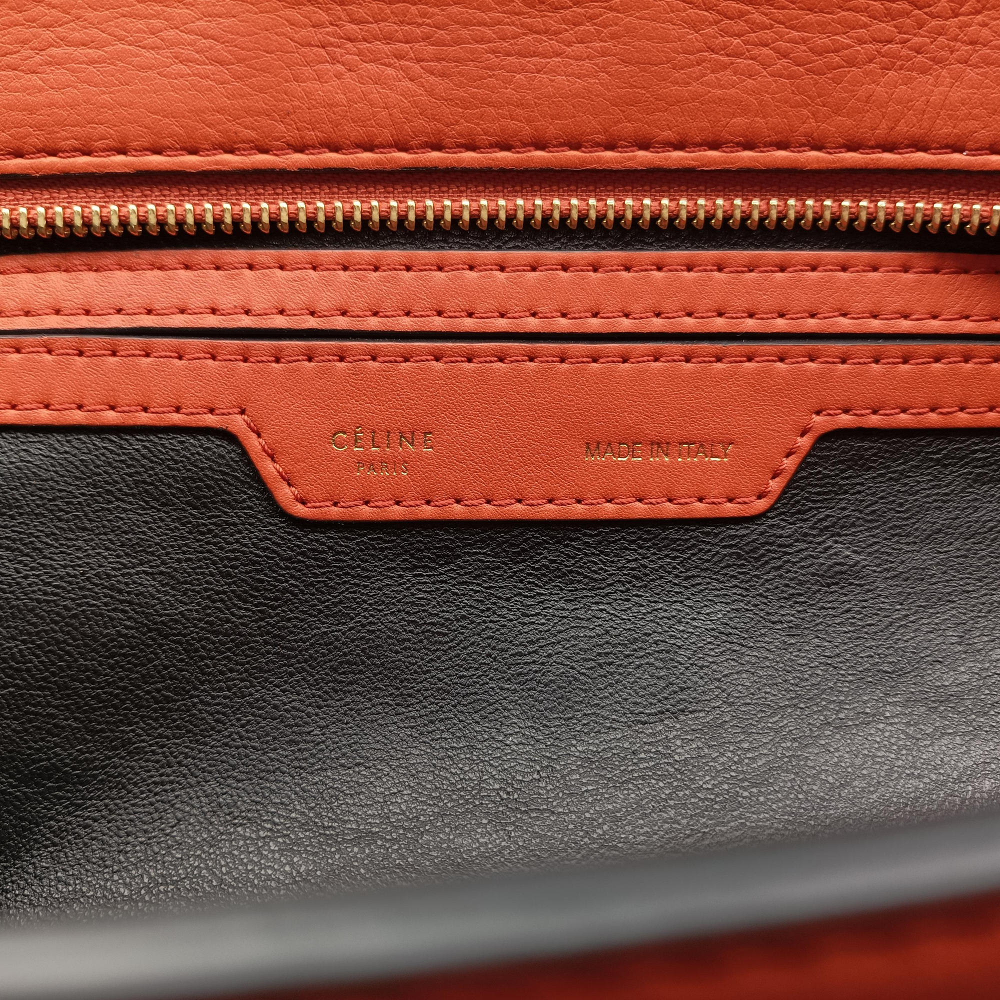 Secondhand Celine Trapeze Small Orange Suede×leather  shoulderbag | stylenewstar