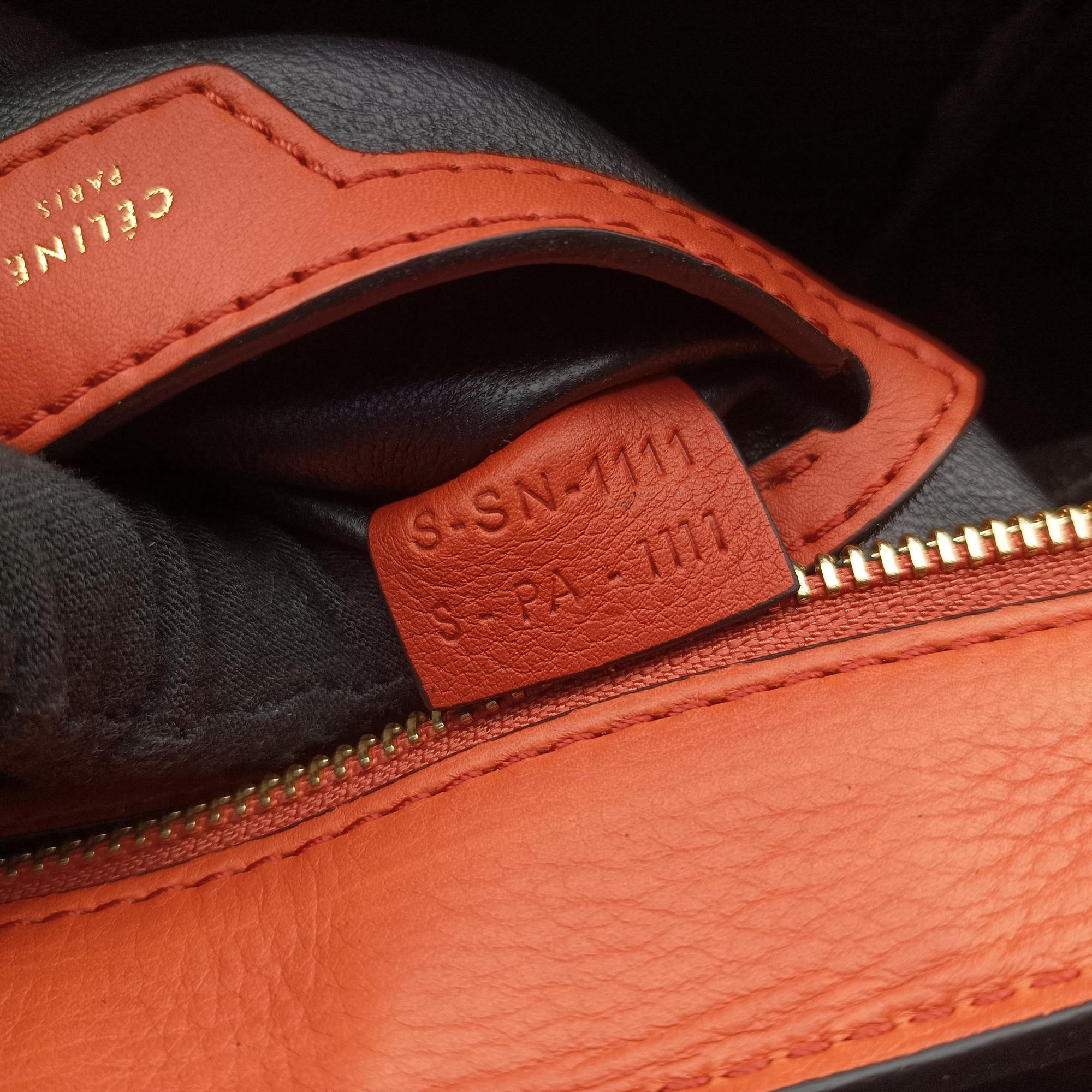 Secondhand Celine Trapeze Small Orange Suede×leather  shoulderbag | stylenewstar