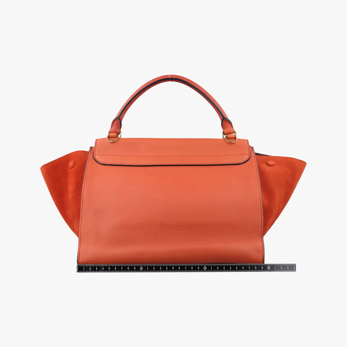 Secondhand Celine Trapeze Small Orange Suede×leather  shoulderbag | stylenewstar