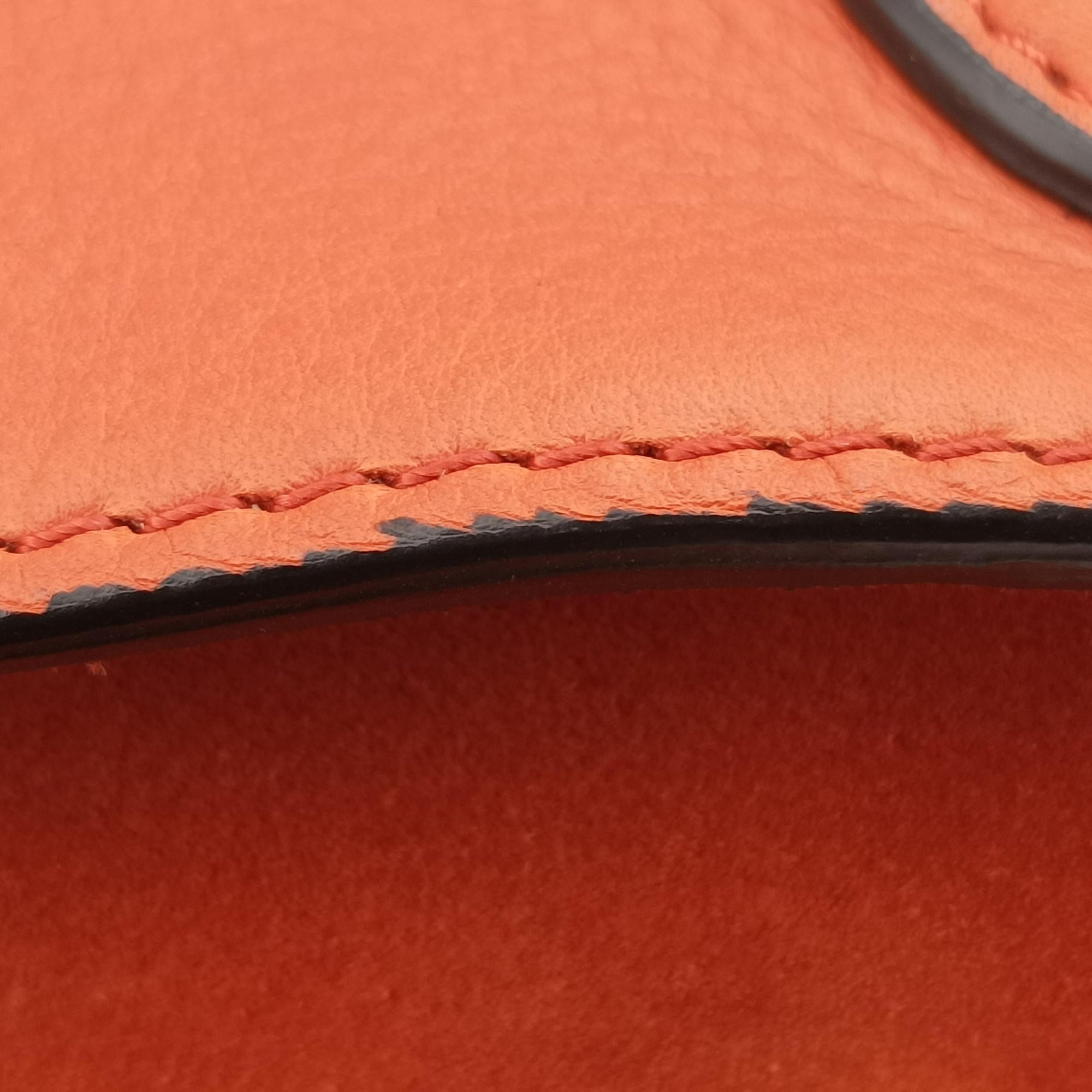Secondhand Celine Trapeze Small Orange Suede×leather  shoulderbag | stylenewstar
