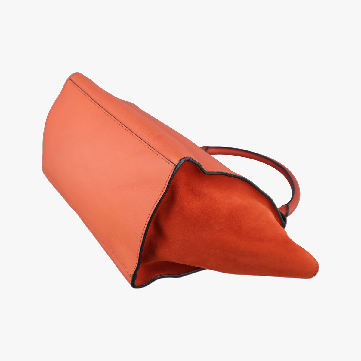 Secondhand Celine Trapeze Small Orange Suede×leather  shoulderbag | stylenewstar