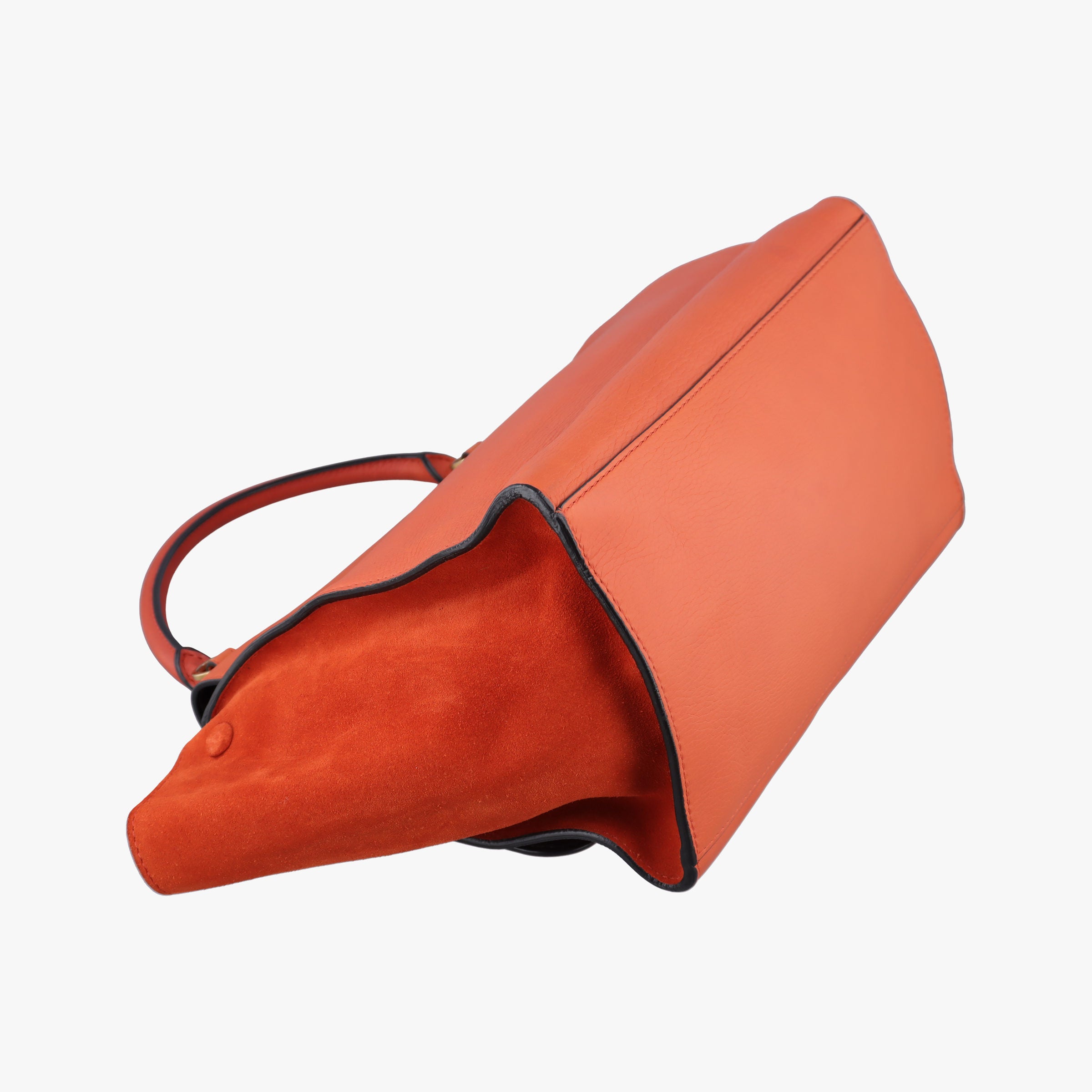 Secondhand Celine Trapeze Small Orange Suede×leather  shoulderbag | stylenewstar