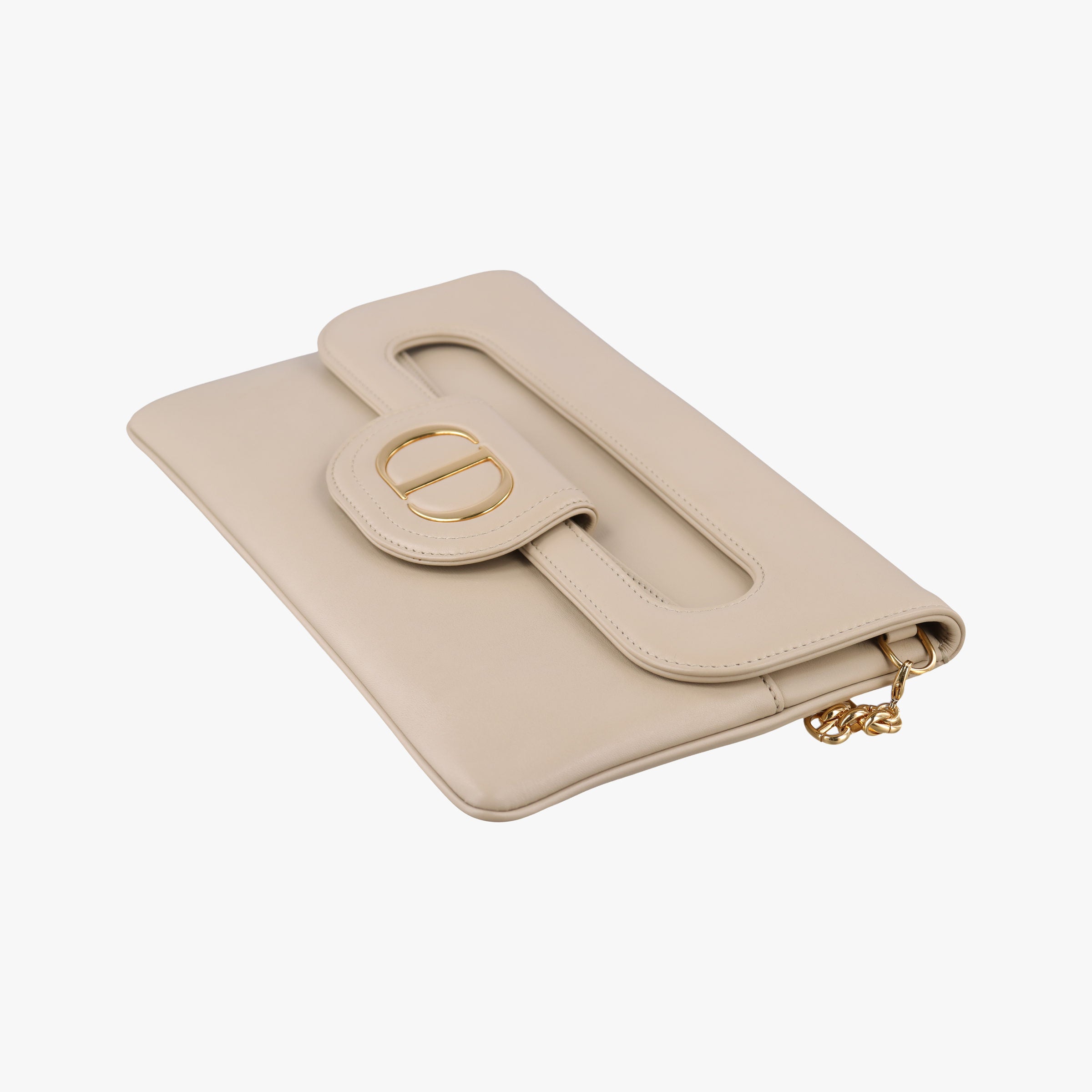 Pre-owned Christian Dior Diordouble Beige Leather  shoulderbag | stylenewstar