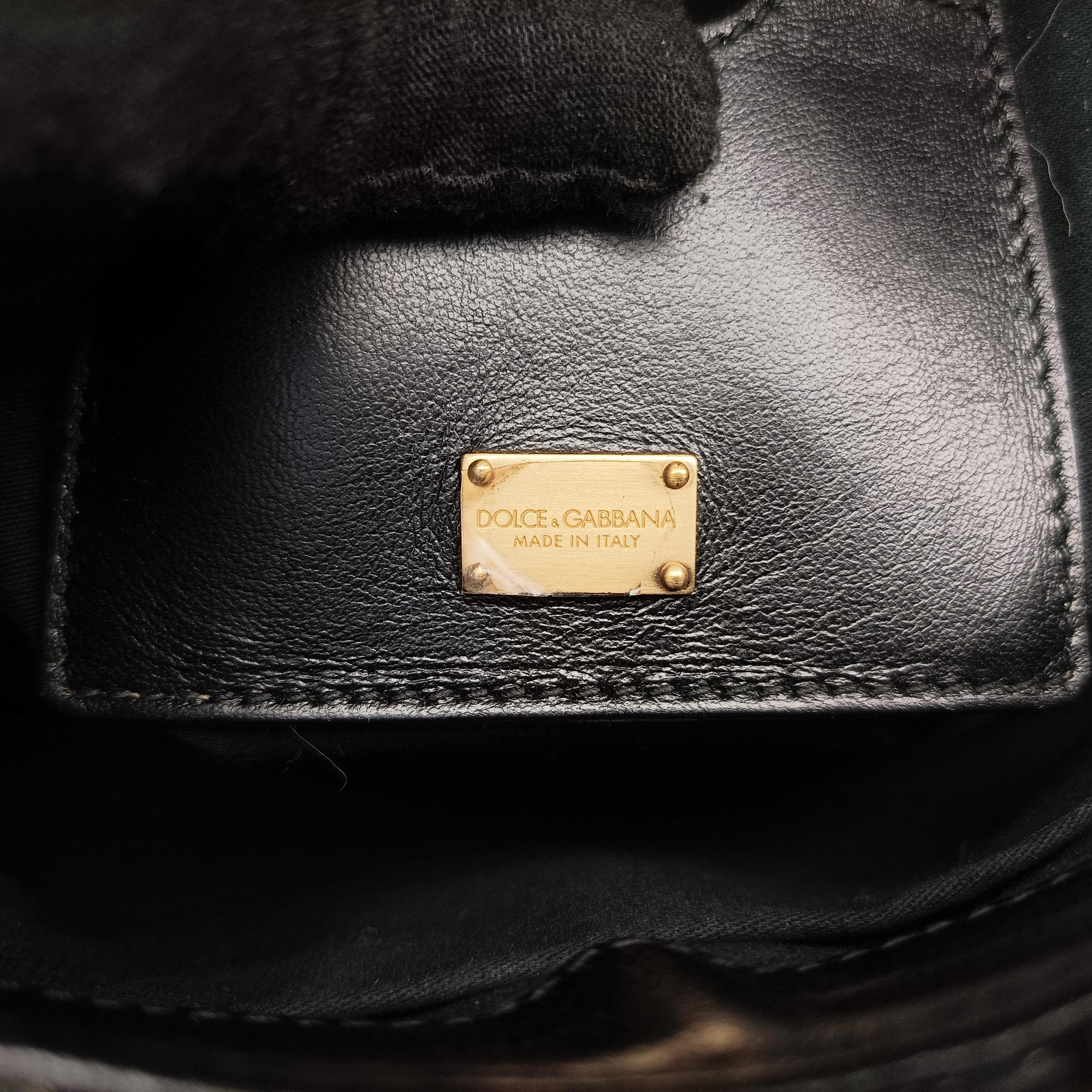 Pre-owned Dolce & Gabbana SICILY Black Leather×Crochet  shoulderbag | stylenewstar