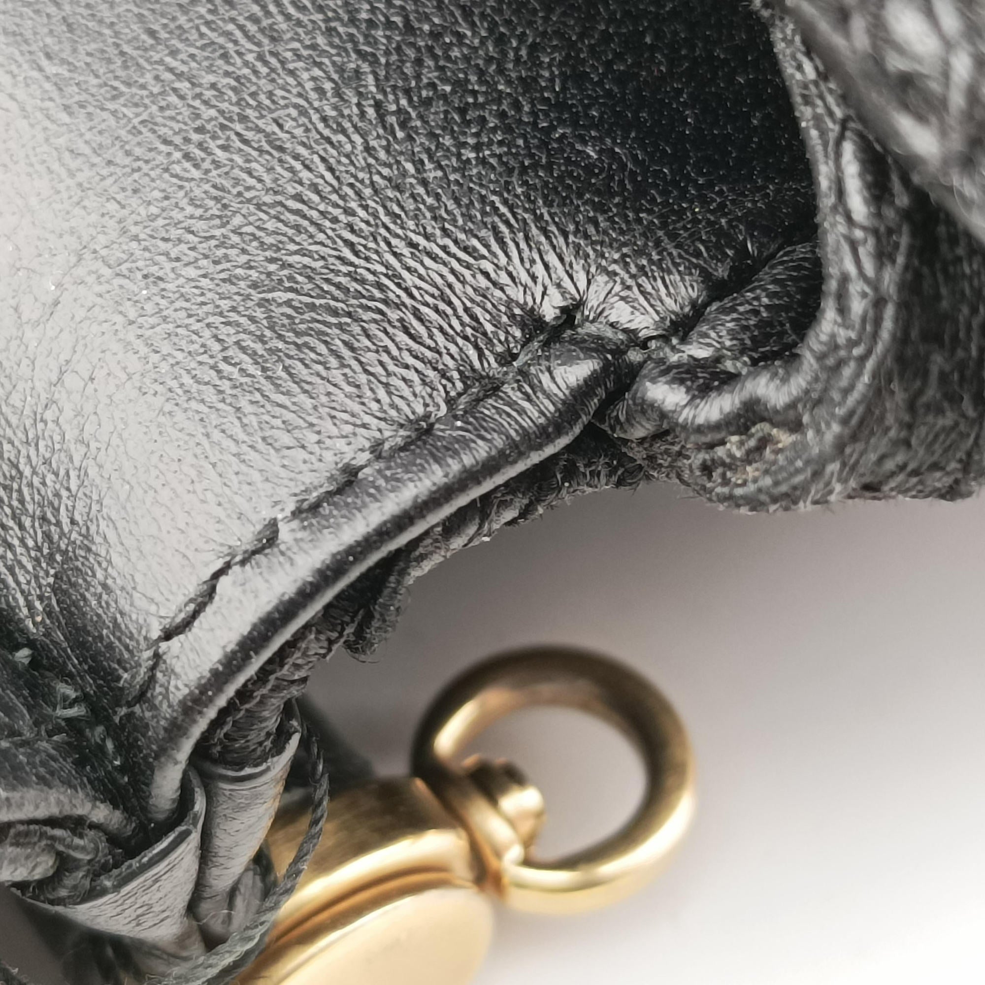 Pre-owned Dolce & Gabbana SICILY Black Leather×Crochet  shoulderbag | stylenewstar