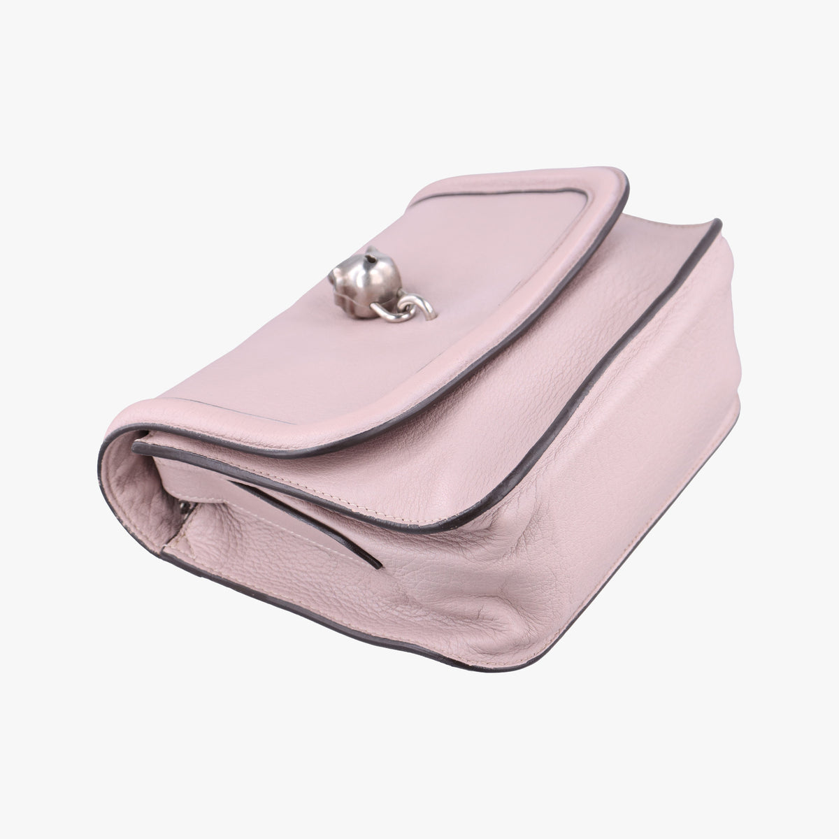 Pre-owned Alexander McQueen Skull Padlock Pink Leather  shoulderbag | stylenewstar