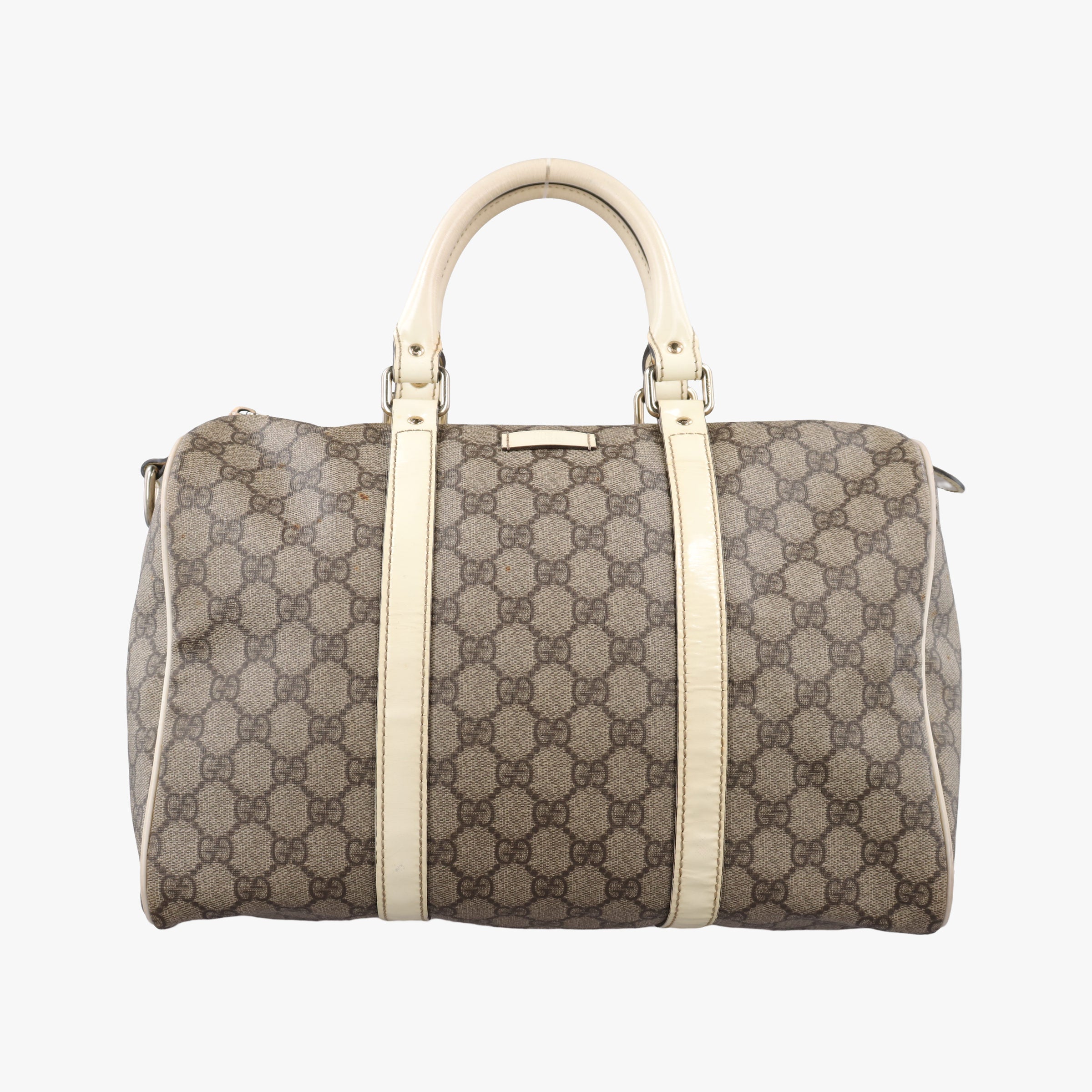 Secondhand Gucci GG plus Spring Joy GG Supreme BEIGE×WHITE PVC coated canvas 193603 handbag | stylenewstar