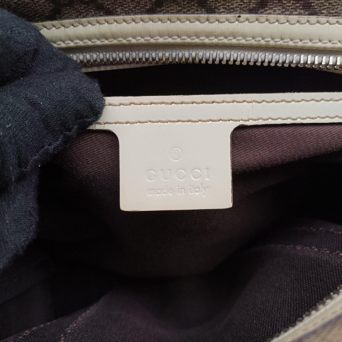 Secondhand Gucci GG plus Spring Joy GG Supreme BEIGE×WHITE PVC coated canvas 193603 handbag | stylenewstar