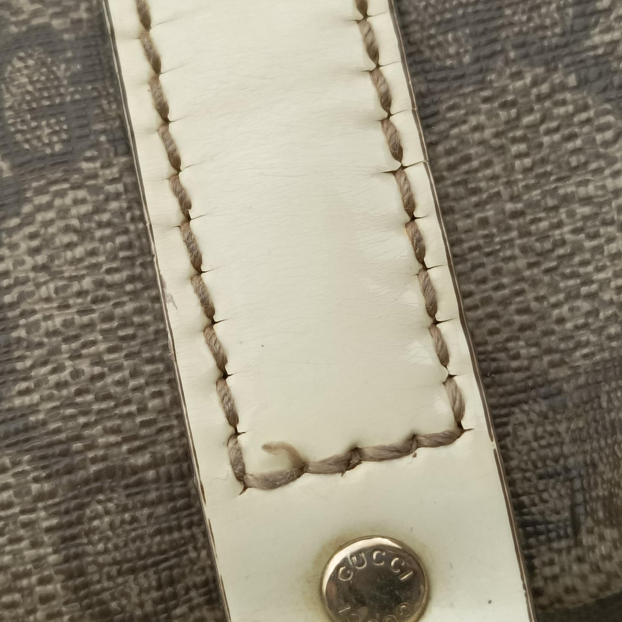 Secondhand Gucci GG plus Spring Joy GG Supreme BEIGE×WHITE PVC coated canvas 193603 handbag | stylenewstar