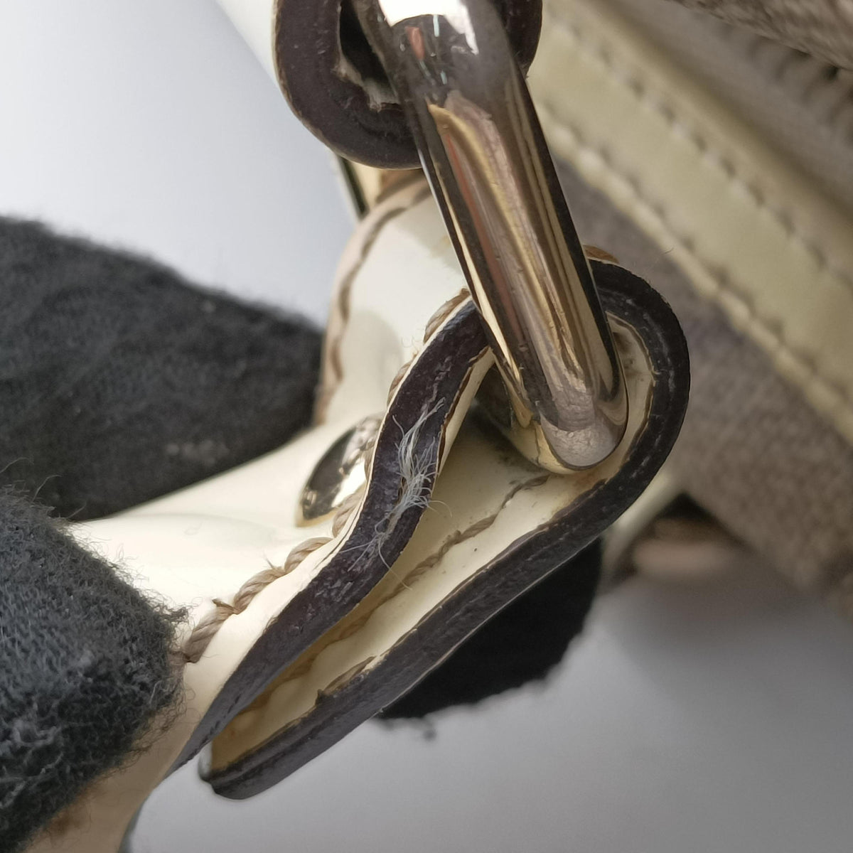 Secondhand Gucci GG plus Spring Joy GG Supreme BEIGE×WHITE PVC coated canvas 193603 handbag | stylenewstar