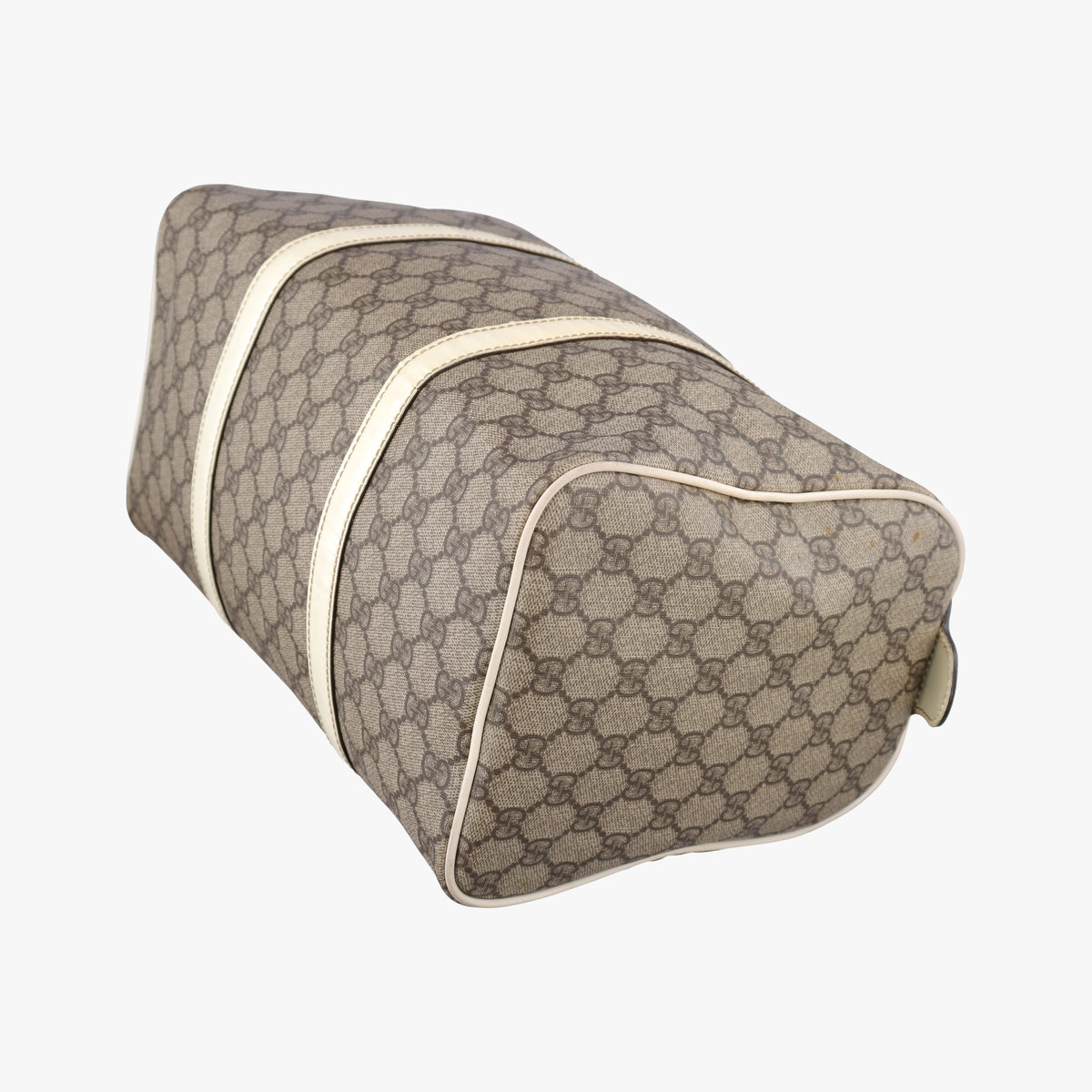 Secondhand Gucci GG plus Spring Joy GG Supreme BEIGE×WHITE PVC coated canvas 193603 handbag | stylenewstar