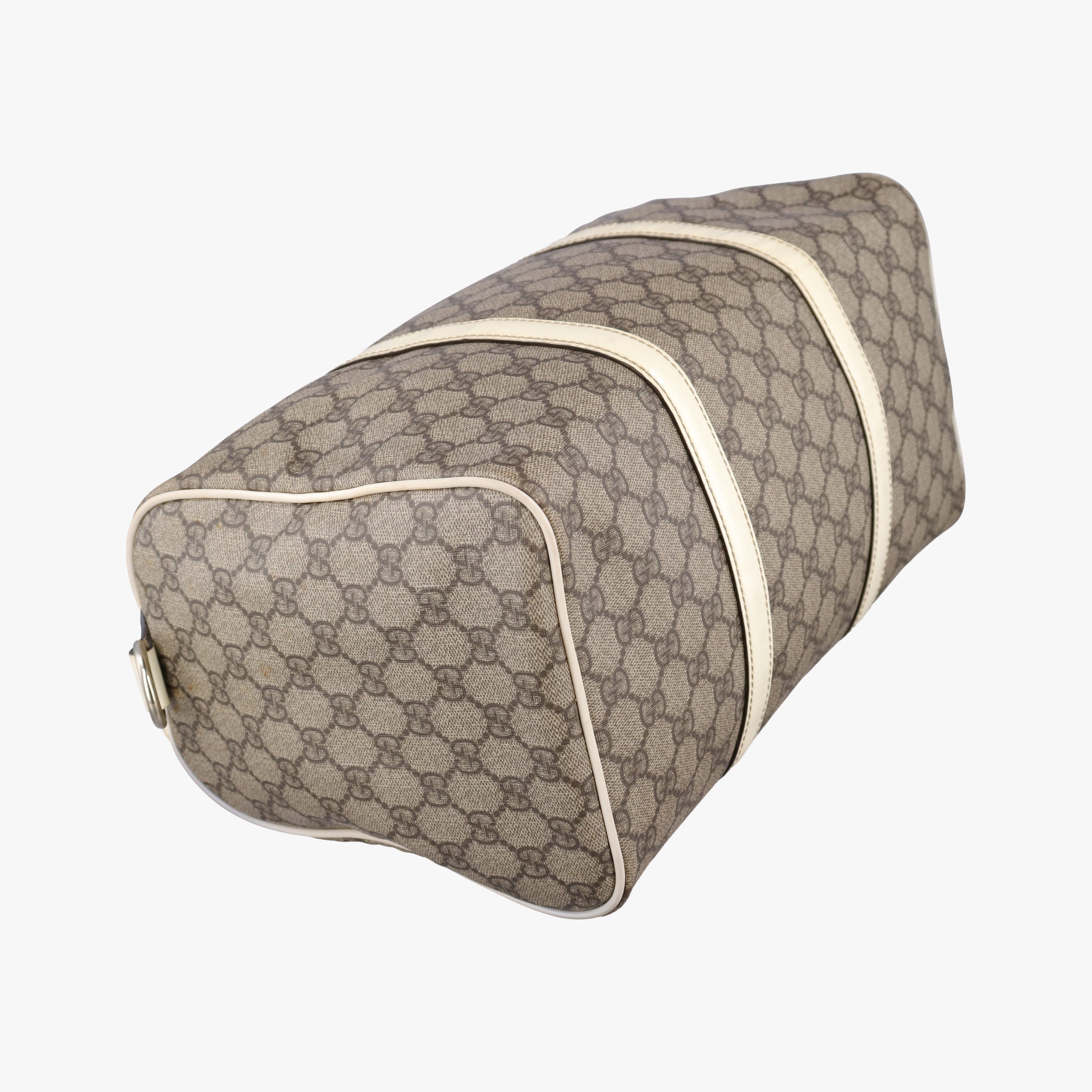 Secondhand Gucci GG plus Spring Joy GG Supreme BEIGE×WHITE PVC coated canvas 193603 handbag | stylenewstar