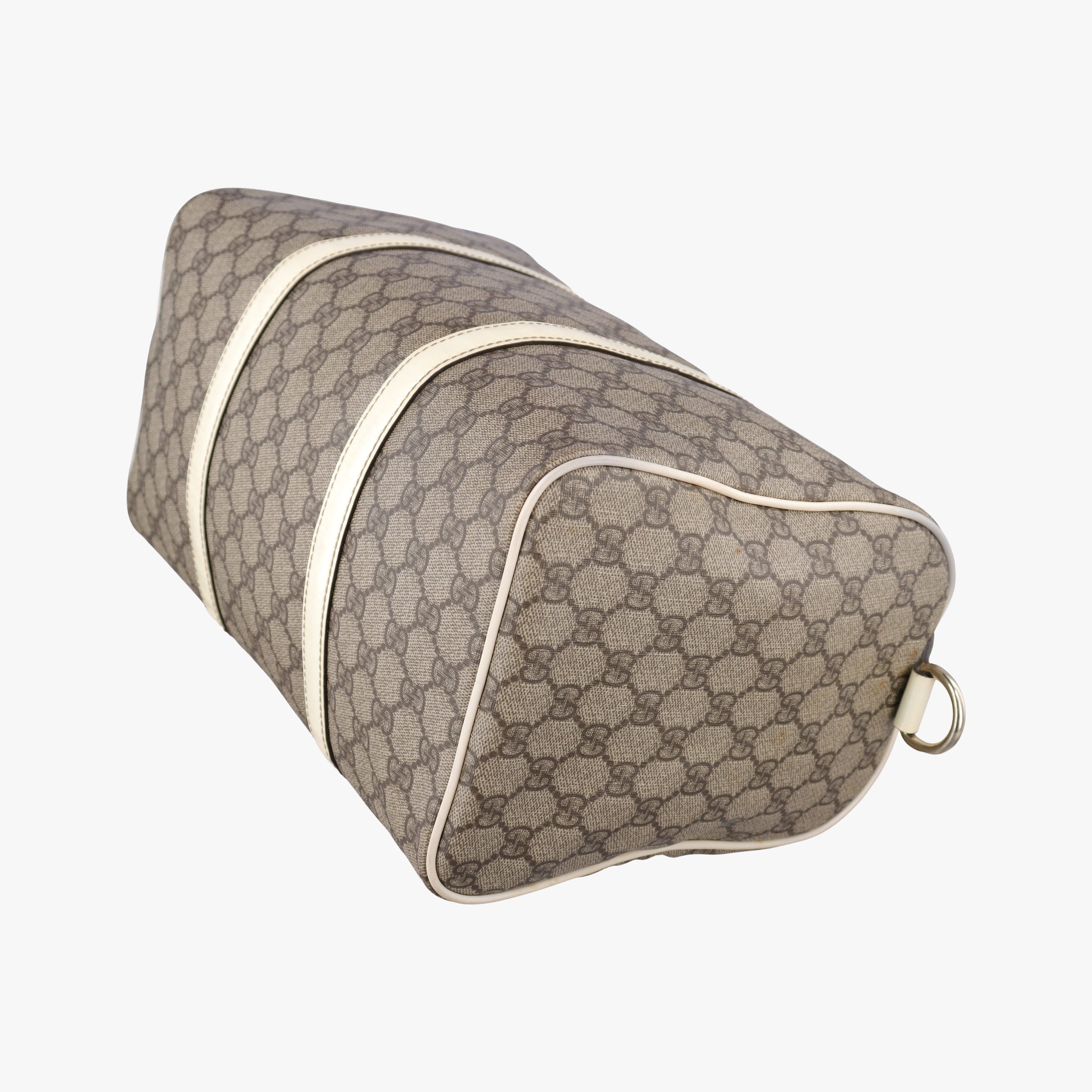 Secondhand Gucci GG plus Spring Joy GG Supreme BEIGE×WHITE PVC coated canvas 193603 handbag | stylenewstar