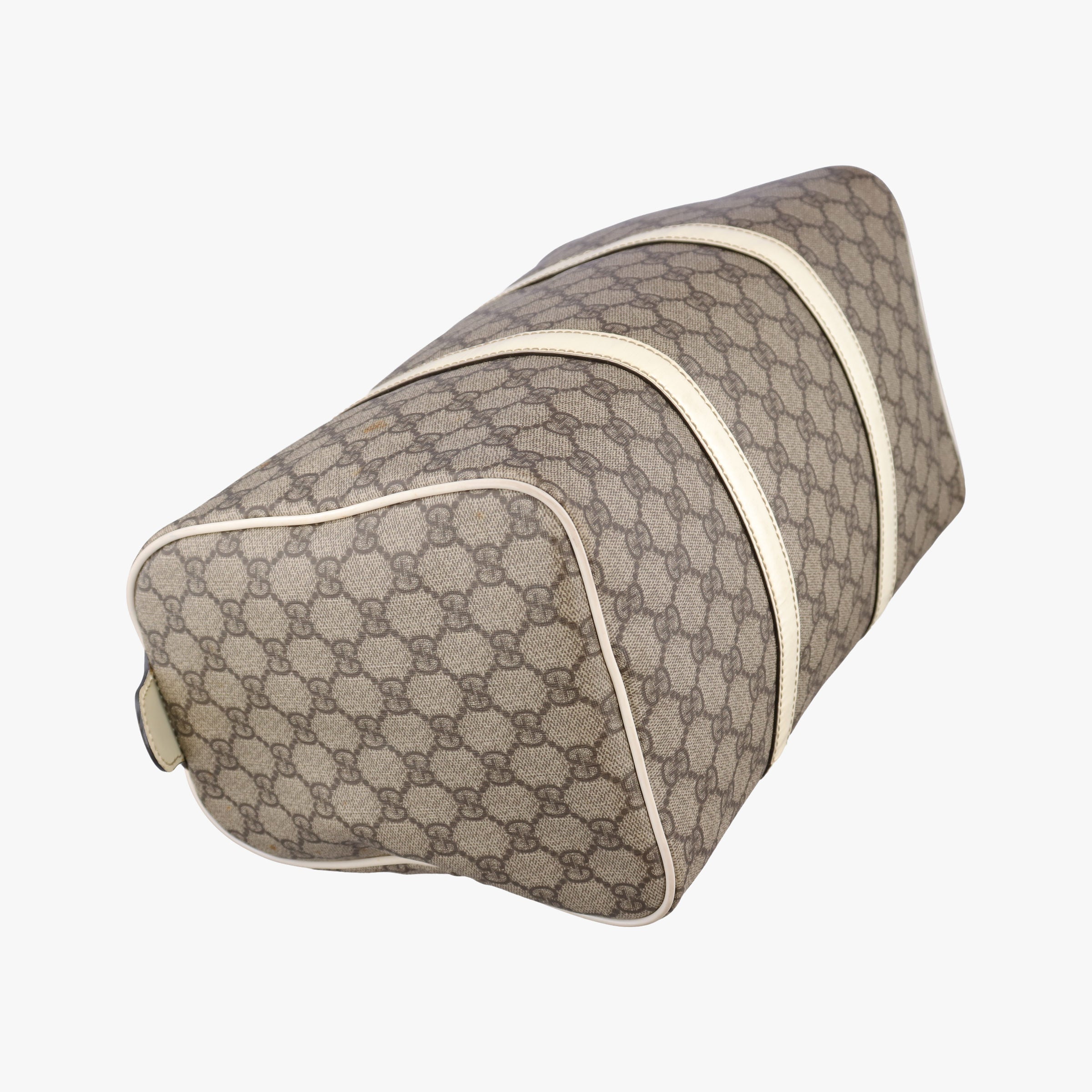 Secondhand Gucci GG plus Spring Joy GG Supreme BEIGE×WHITE PVC coated canvas 193603 handbag | stylenewstar