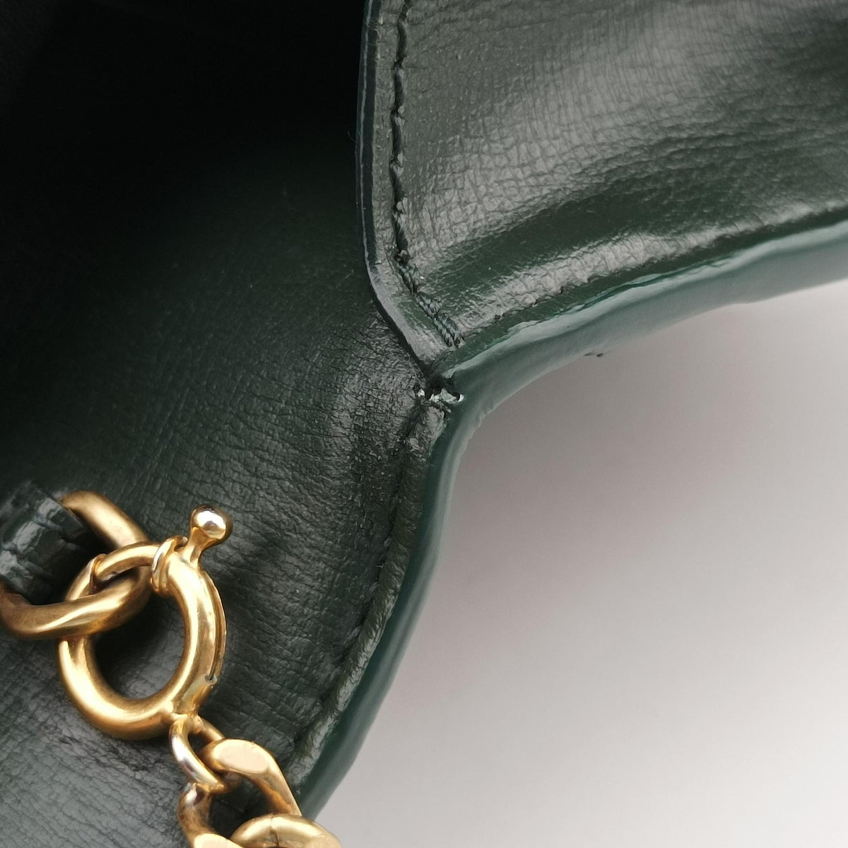 Pre-owned Yves Saint Laurent Sunset Green Leather 533026 shoulderbag | stylenewstar