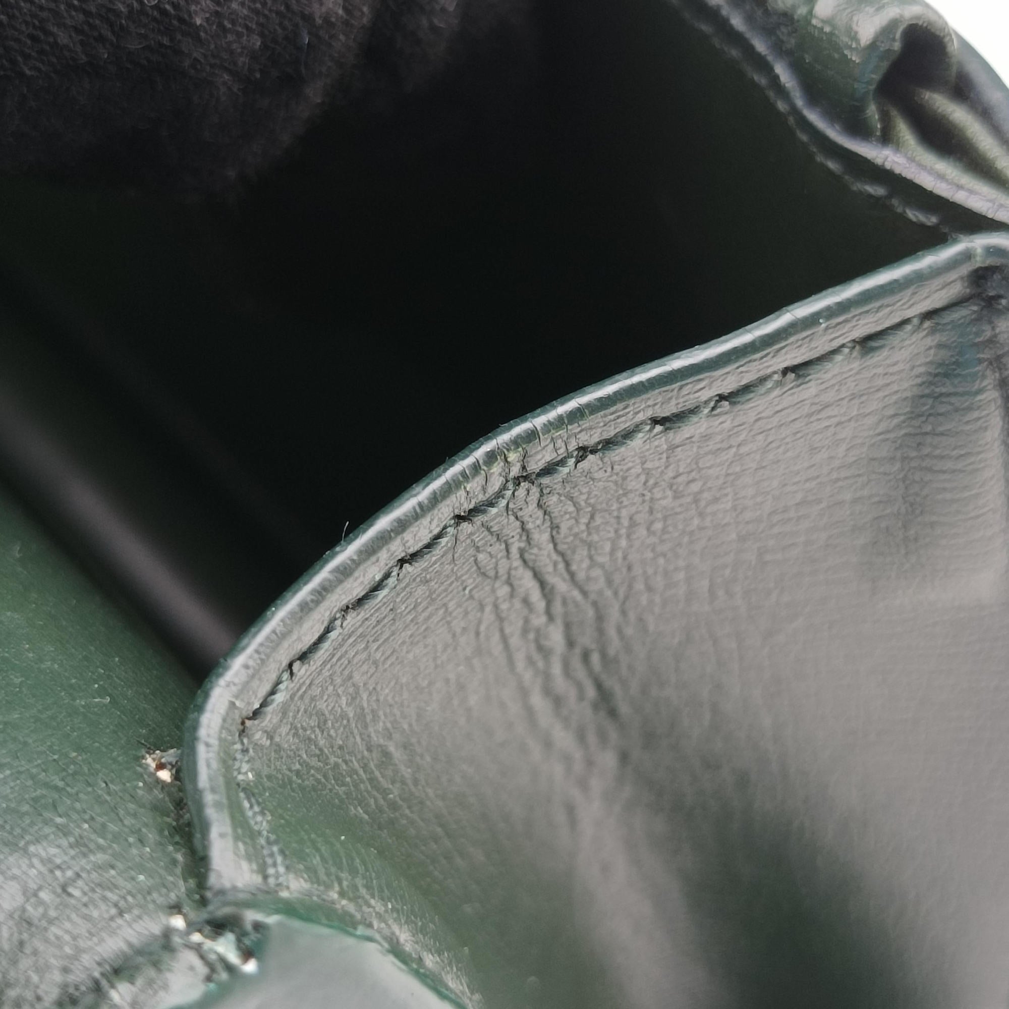Pre-owned Yves Saint Laurent Sunset Green Leather 533026 shoulderbag | stylenewstar
