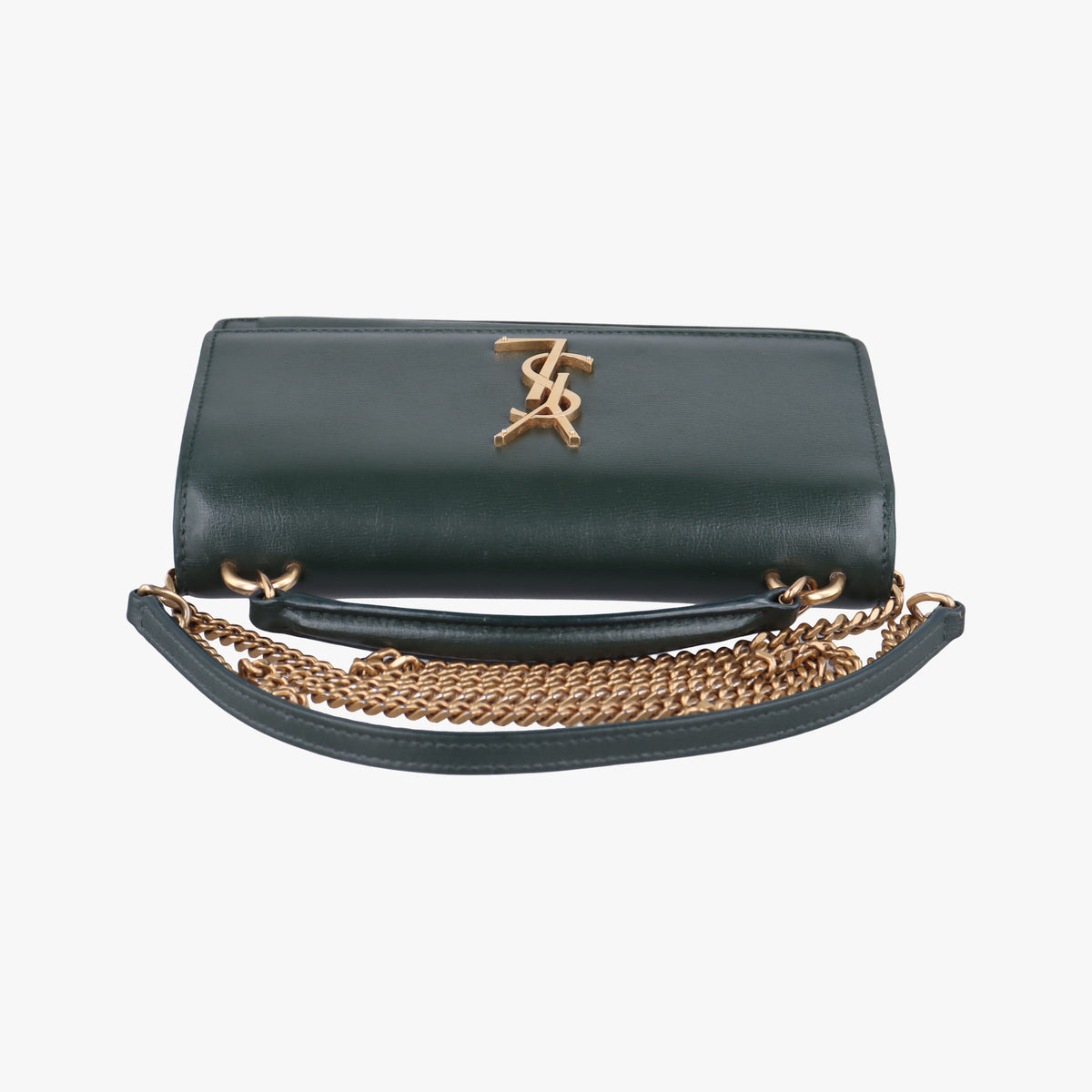 Pre-owned Yves Saint Laurent Sunset Green Leather 533026 shoulderbag | stylenewstar