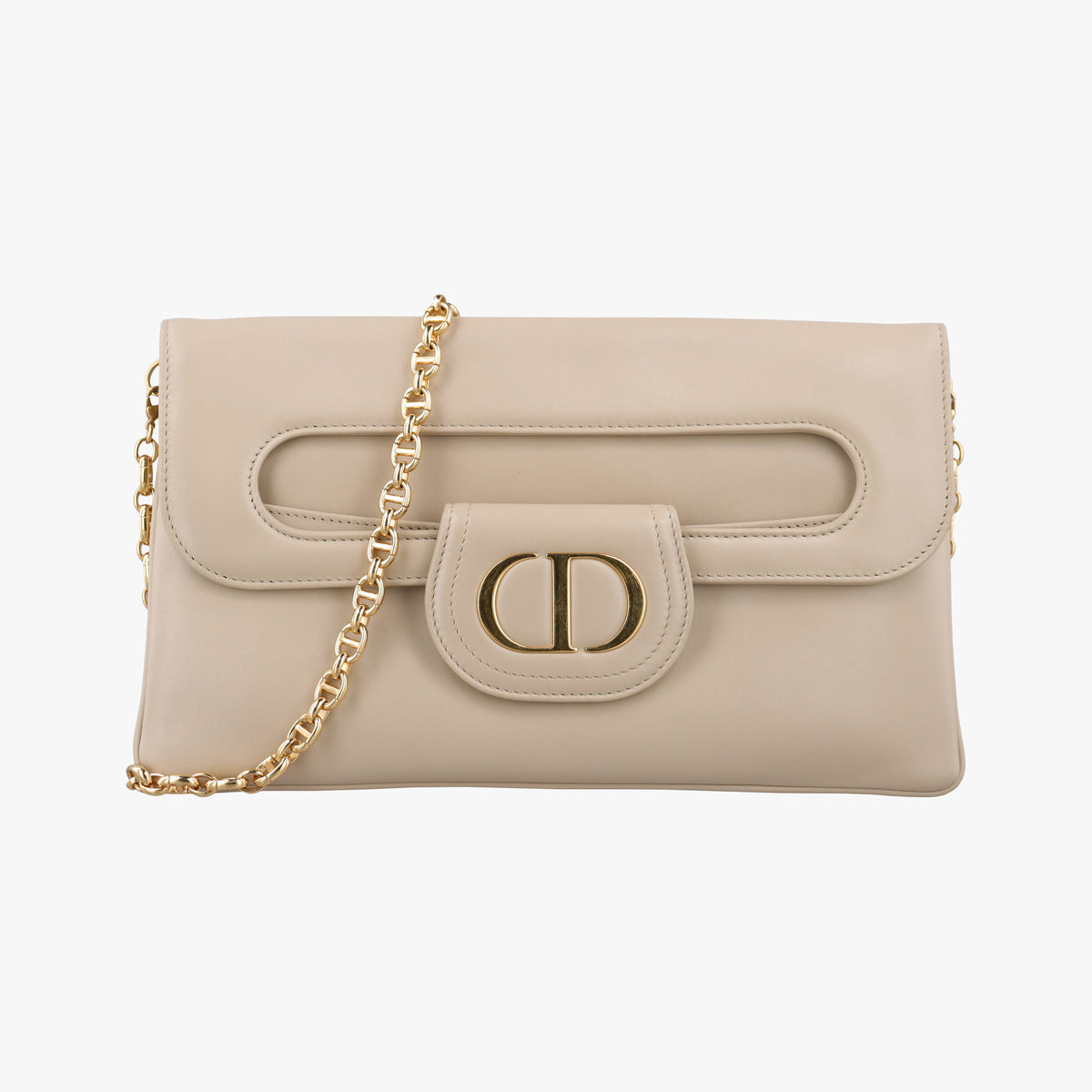 Vintage Christian Dior Diordouble Beige Leather  shoulderbag | stylenewstar