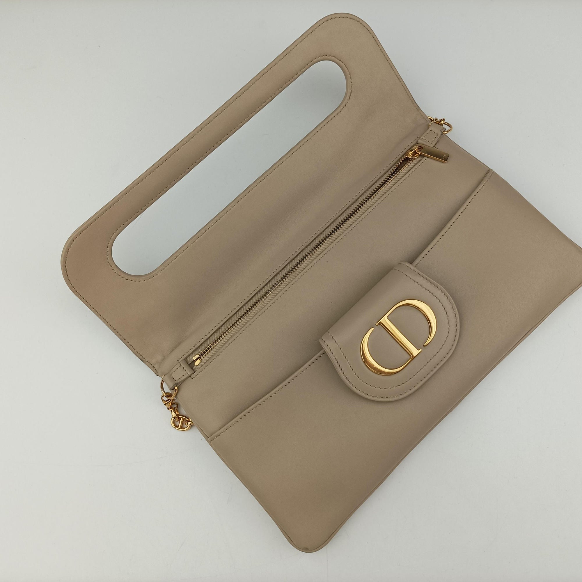 Vintage Christian Dior Diordouble Beige Leather  shoulderbag | stylenewstar