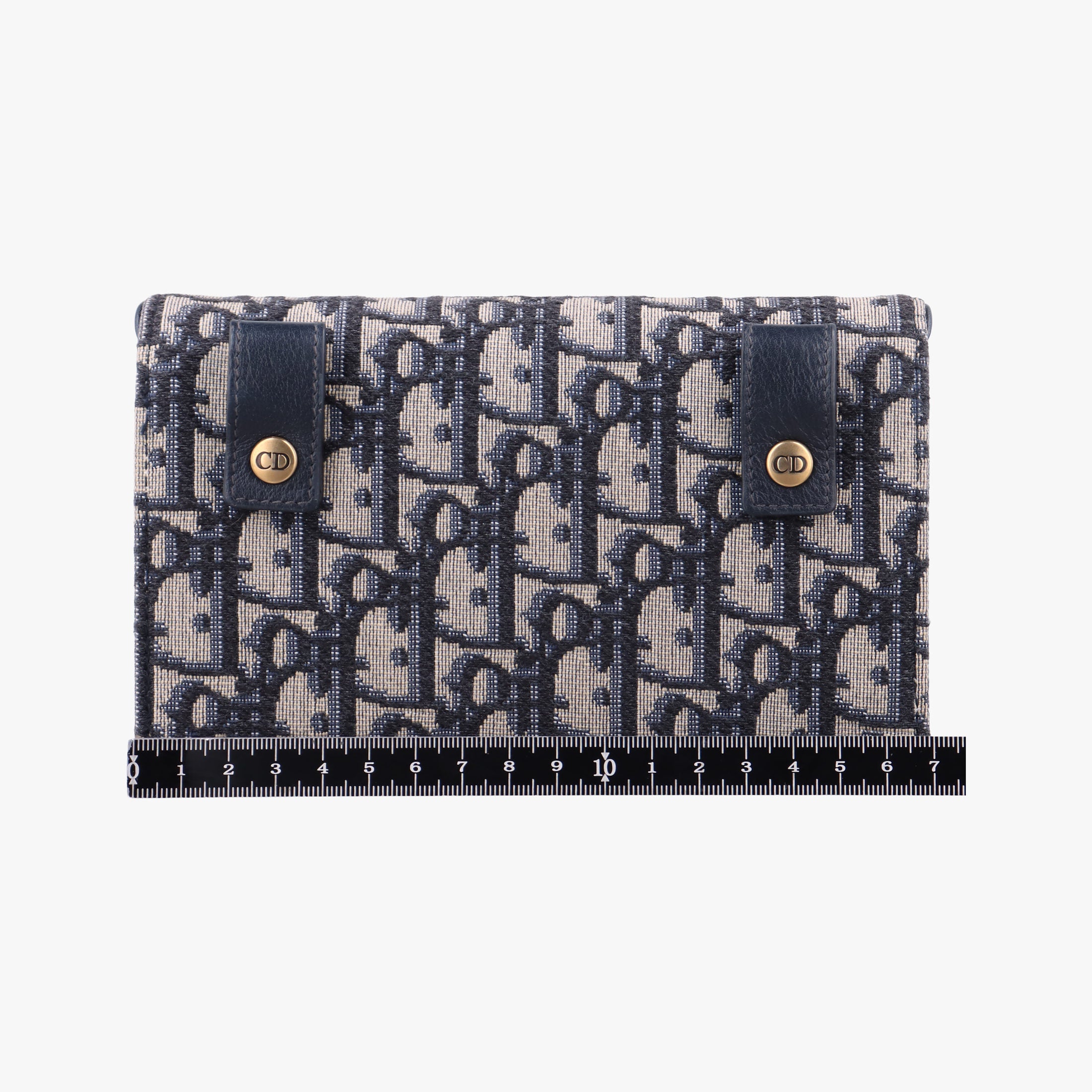 Pre-owned Christian Dior Saddle Navy×Gray jacquard  bum bag/waist bag | stylenewstar