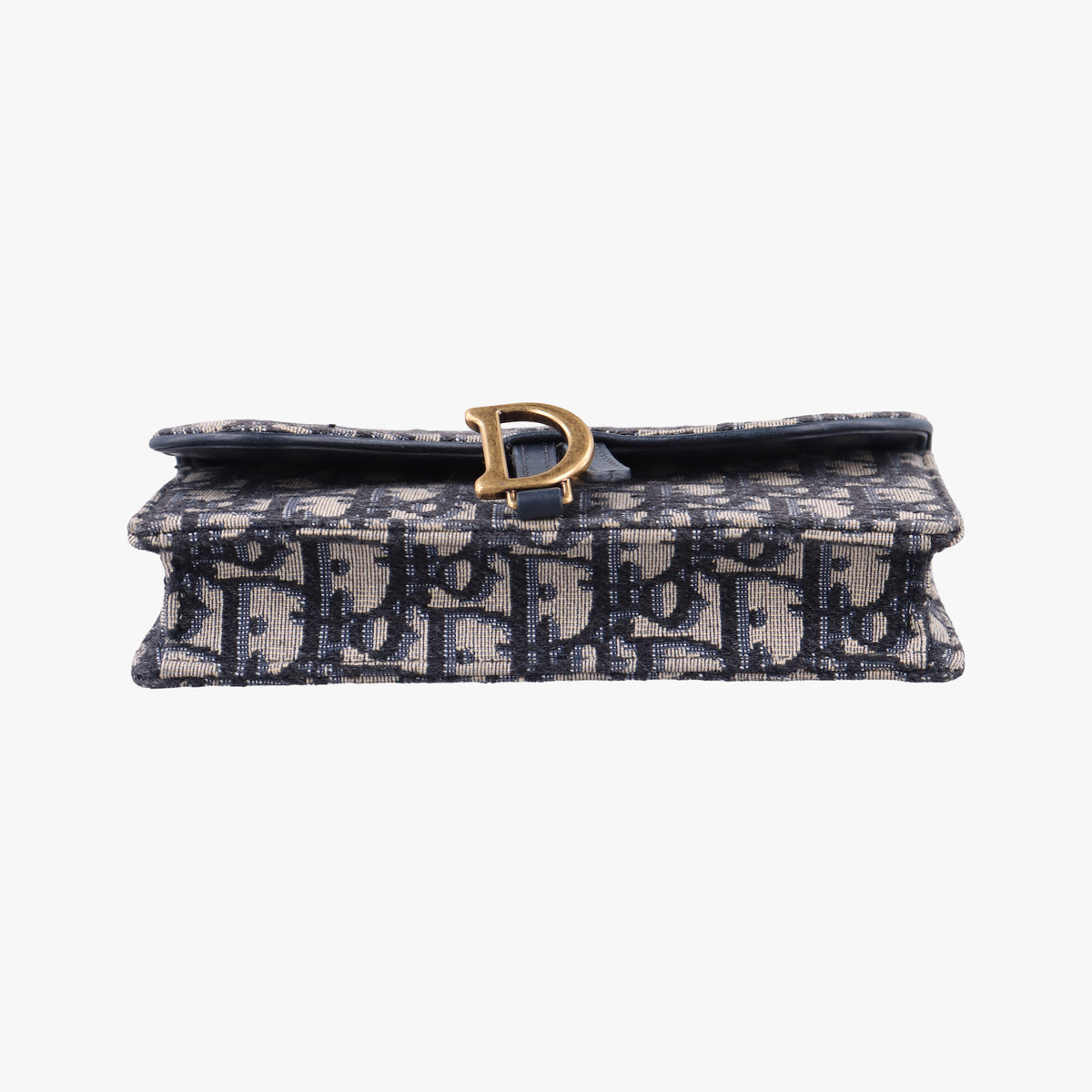 Pre-owned Christian Dior Saddle Navy×Gray jacquard  bum bag/waist bag | stylenewstar