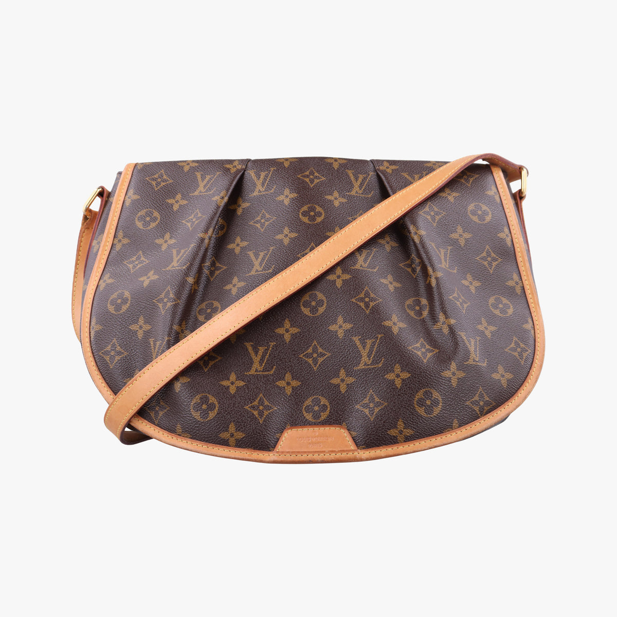 Pre-owned Louis Vuitton Menilmontant PM Brown Monogram canvas M40474 shoulderbag | stylenewstar