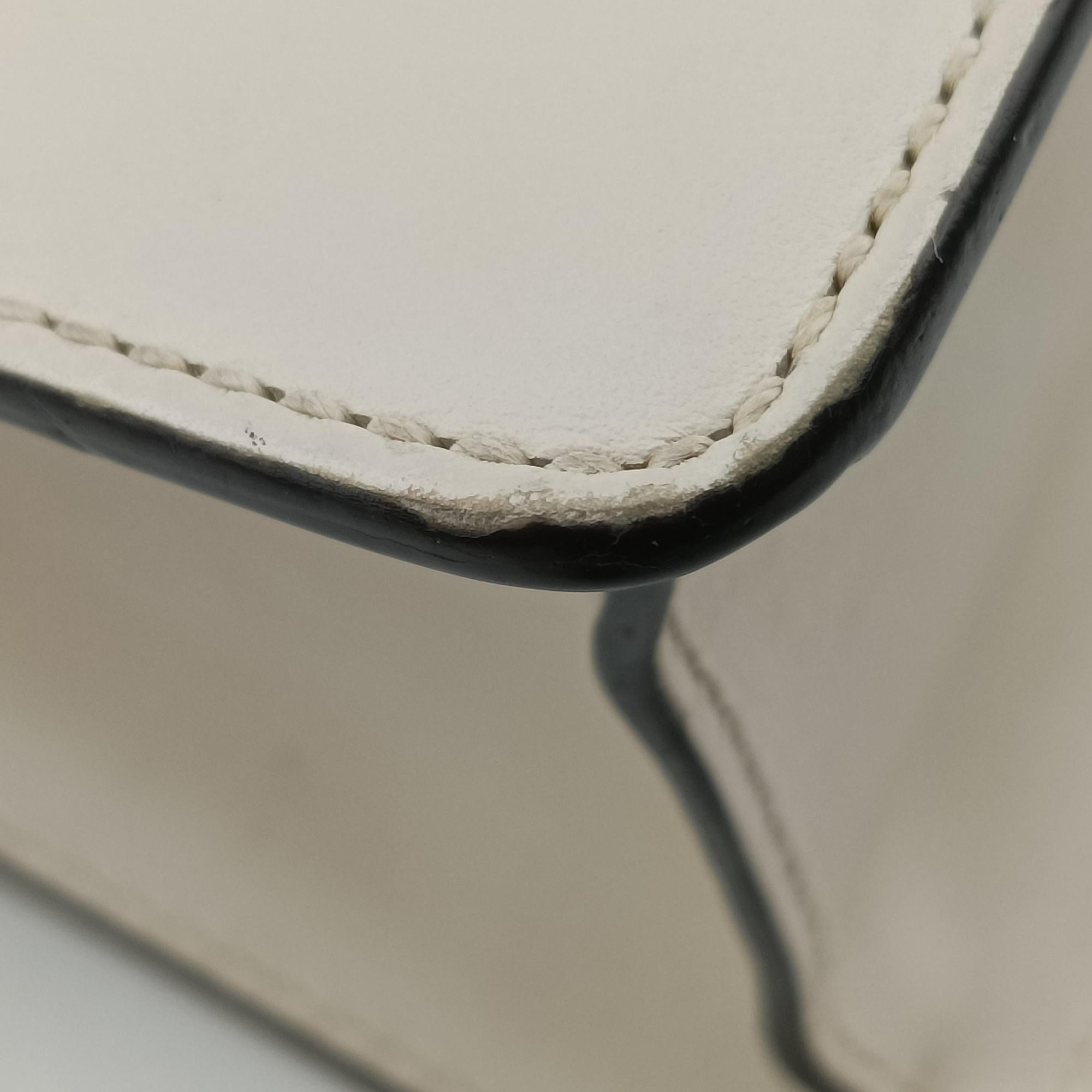 Pre-owned Gucci Sylvie Ivory×navy×red Leather 470270 shoulderbag | stylenewstar