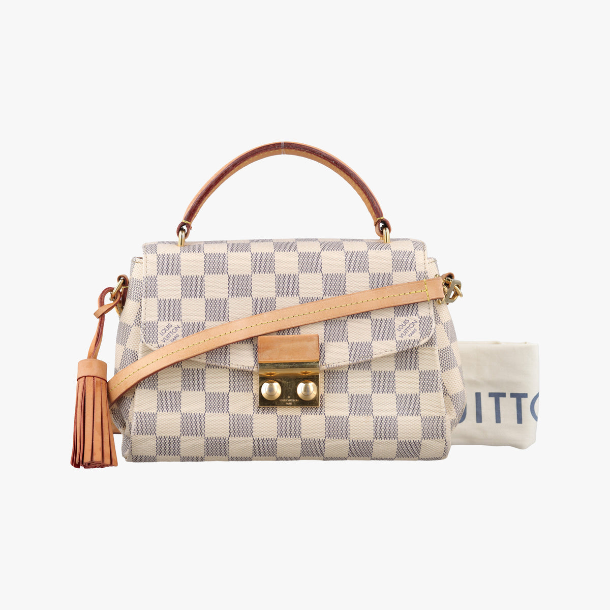 Pre-owned Louis Vuitton CROISETTE Azur Damier Canvas N41581 shoulderbag | stylenewstar
