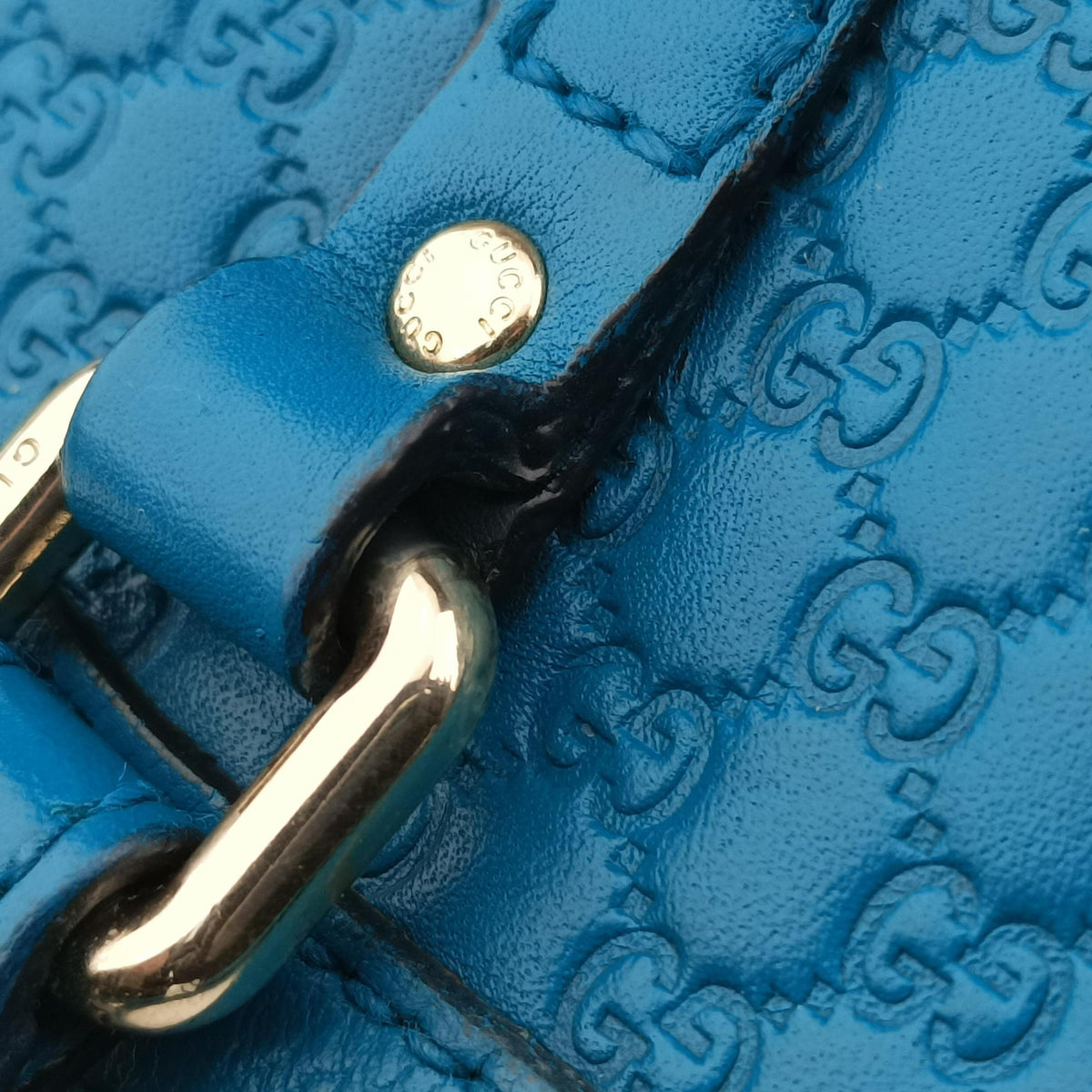 Secondhand Gucci Microguccissima Blue Leather 449654 shoulderbag | stylenewstar
