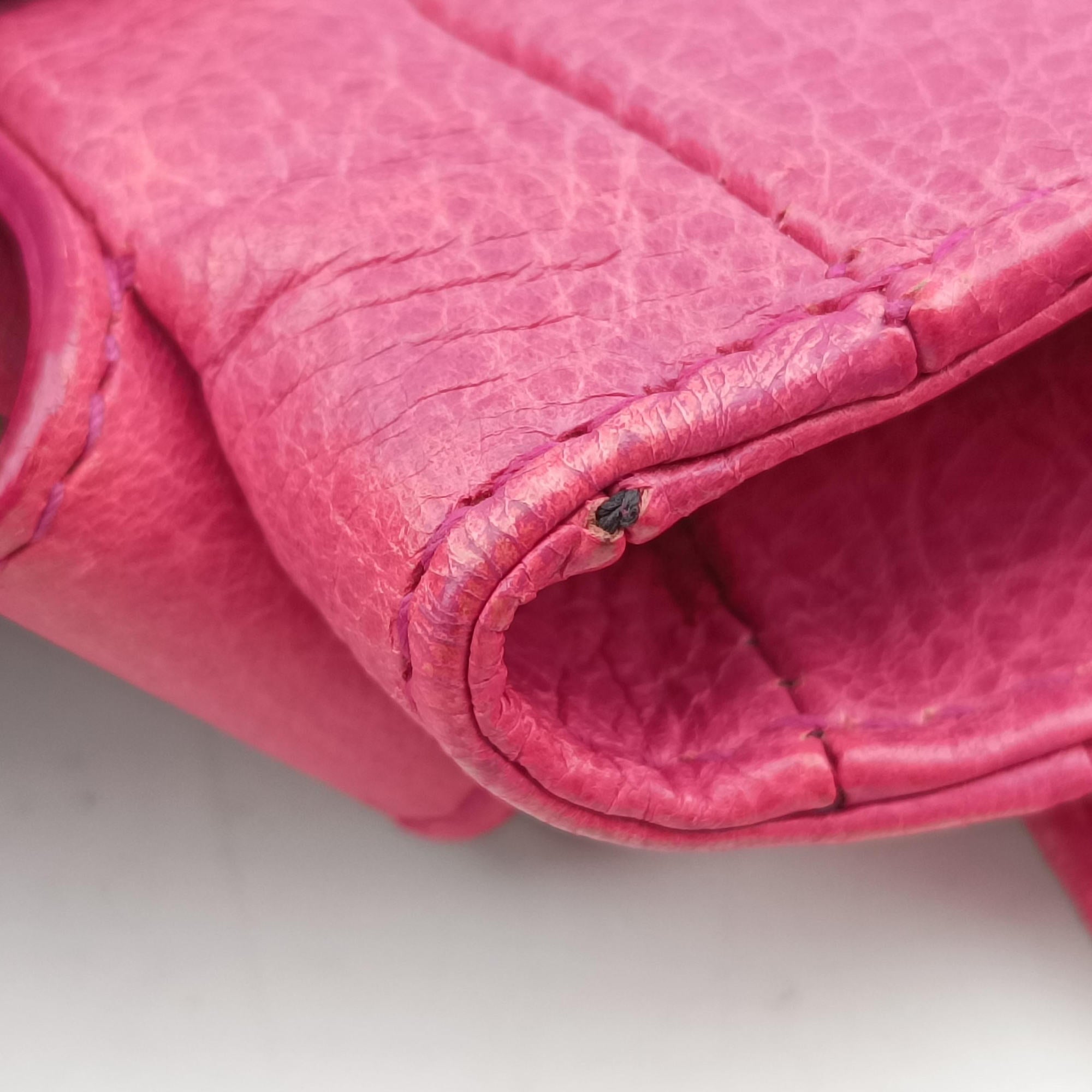 Pre-owned Balenciaga Classic Folk Messenger Pink lambskin  shoulderbag | stylenewstar