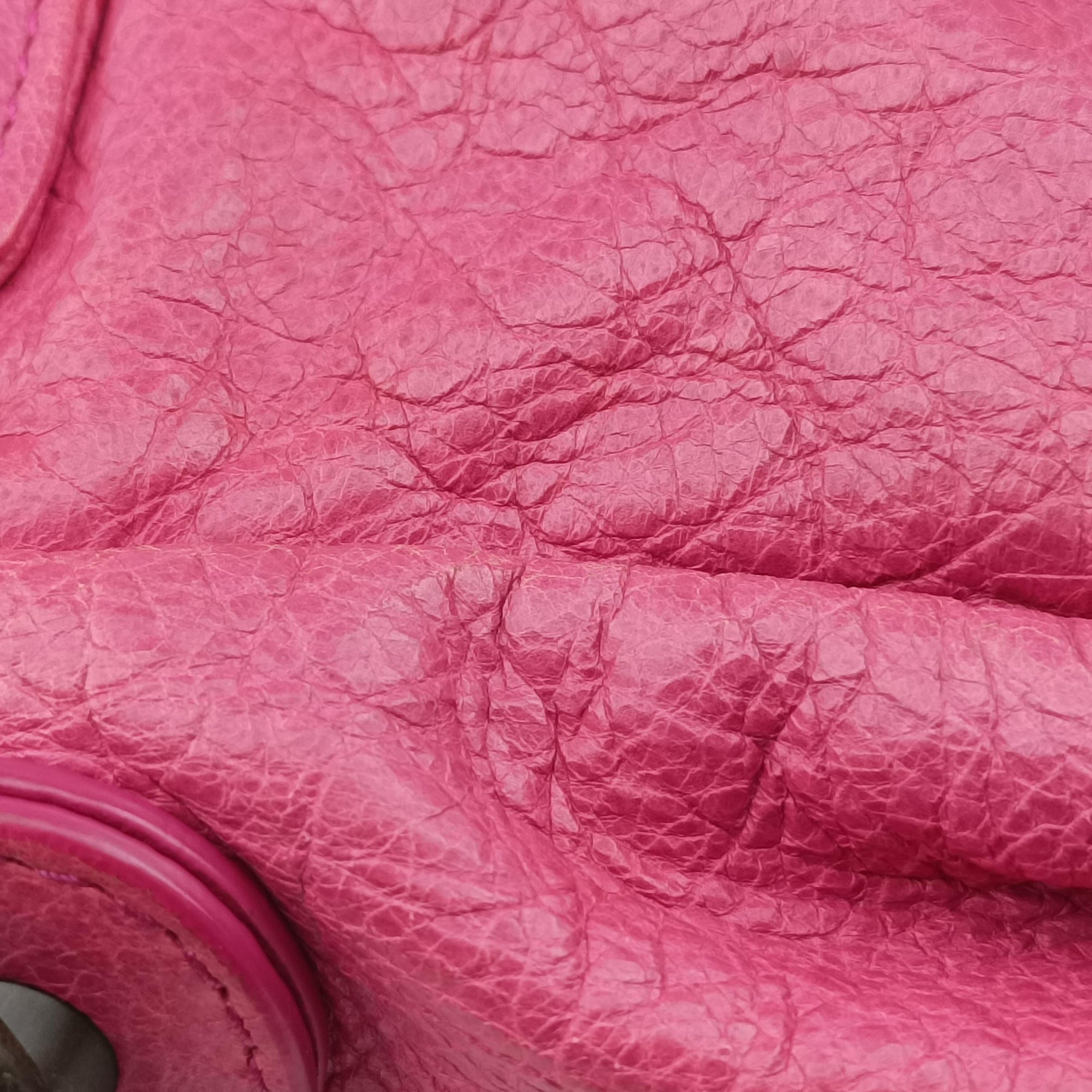Pre-owned Balenciaga Classic Folk Messenger Pink lambskin  shoulderbag | stylenewstar