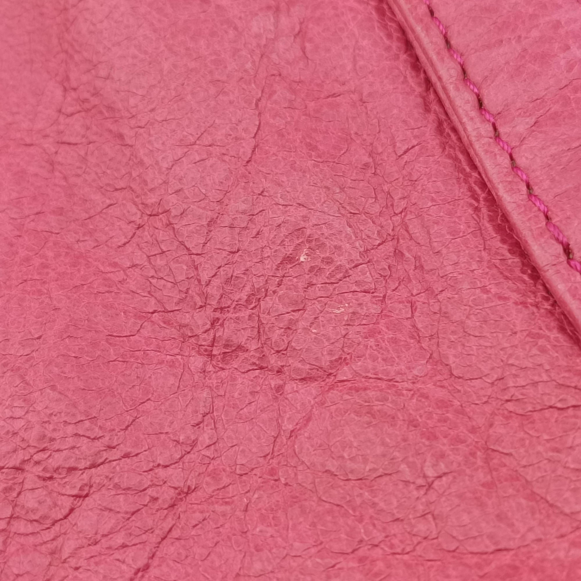 Pre-owned Balenciaga Classic Folk Messenger Pink lambskin  shoulderbag | stylenewstar