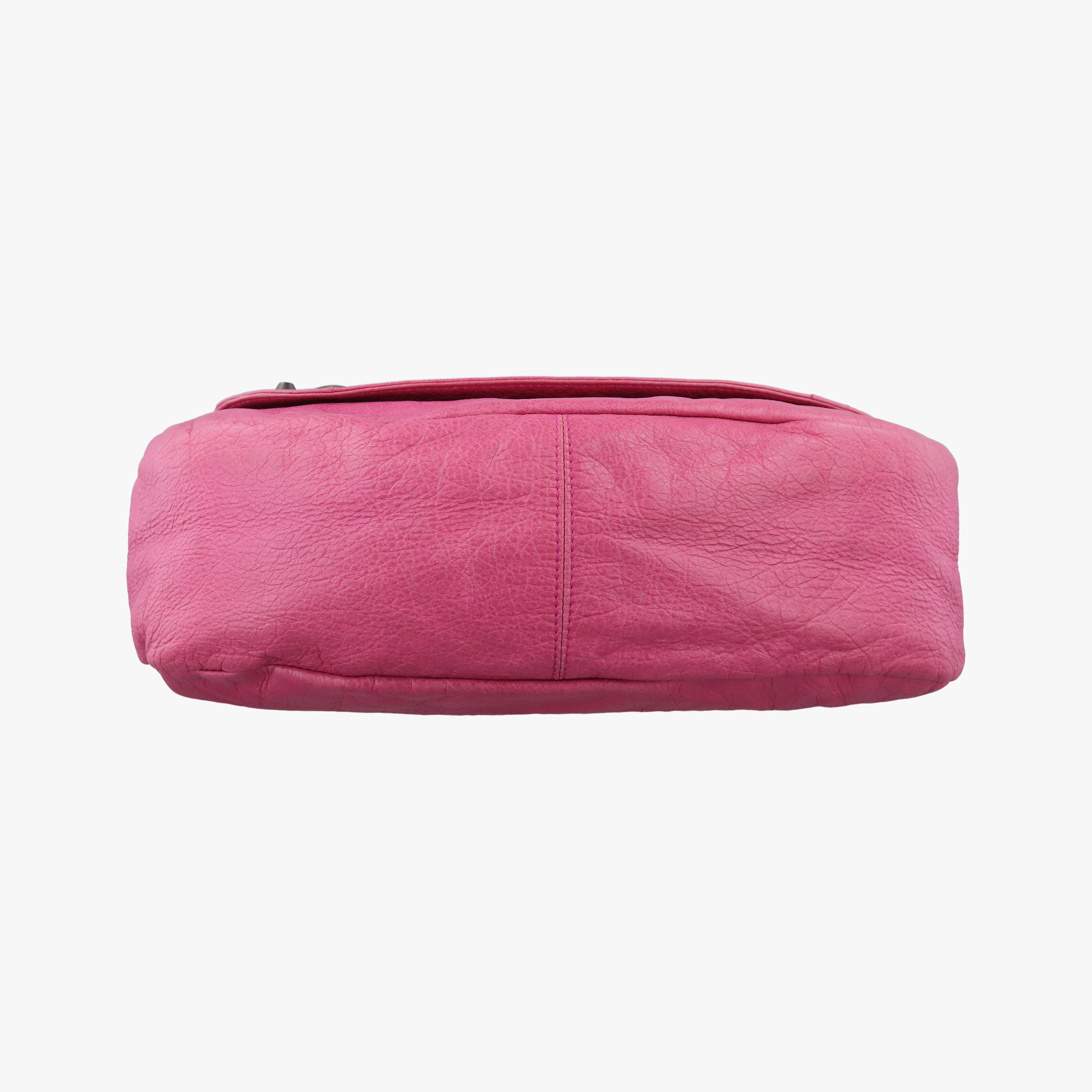 Pre-owned Balenciaga Classic Folk Messenger Pink lambskin  shoulderbag | stylenewstar