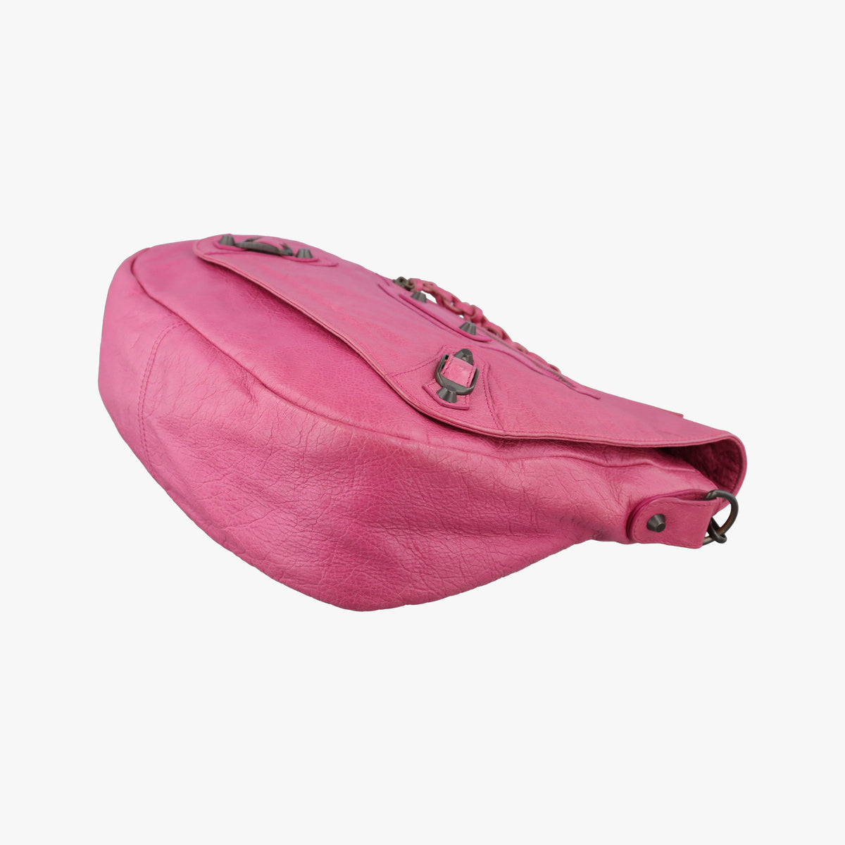 Pre-owned Balenciaga Classic Folk Messenger Pink lambskin  shoulderbag | stylenewstar
