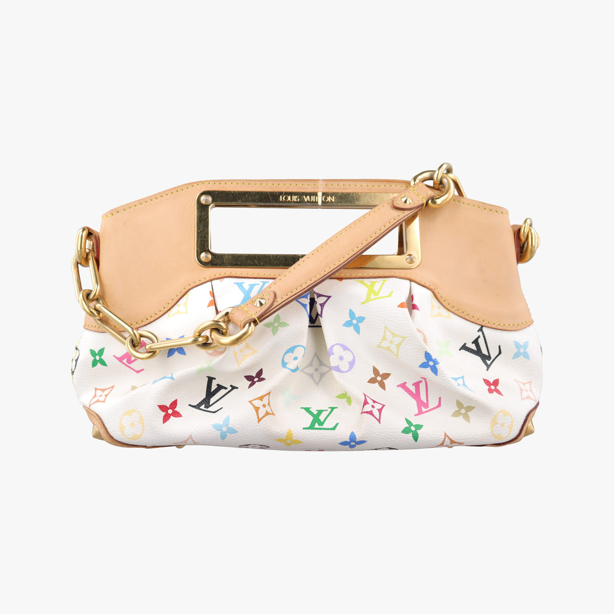 Vintage Louis Vuitton JUDY PM white Monogram Multicolor M40257 shoulderbag | stylenewstar